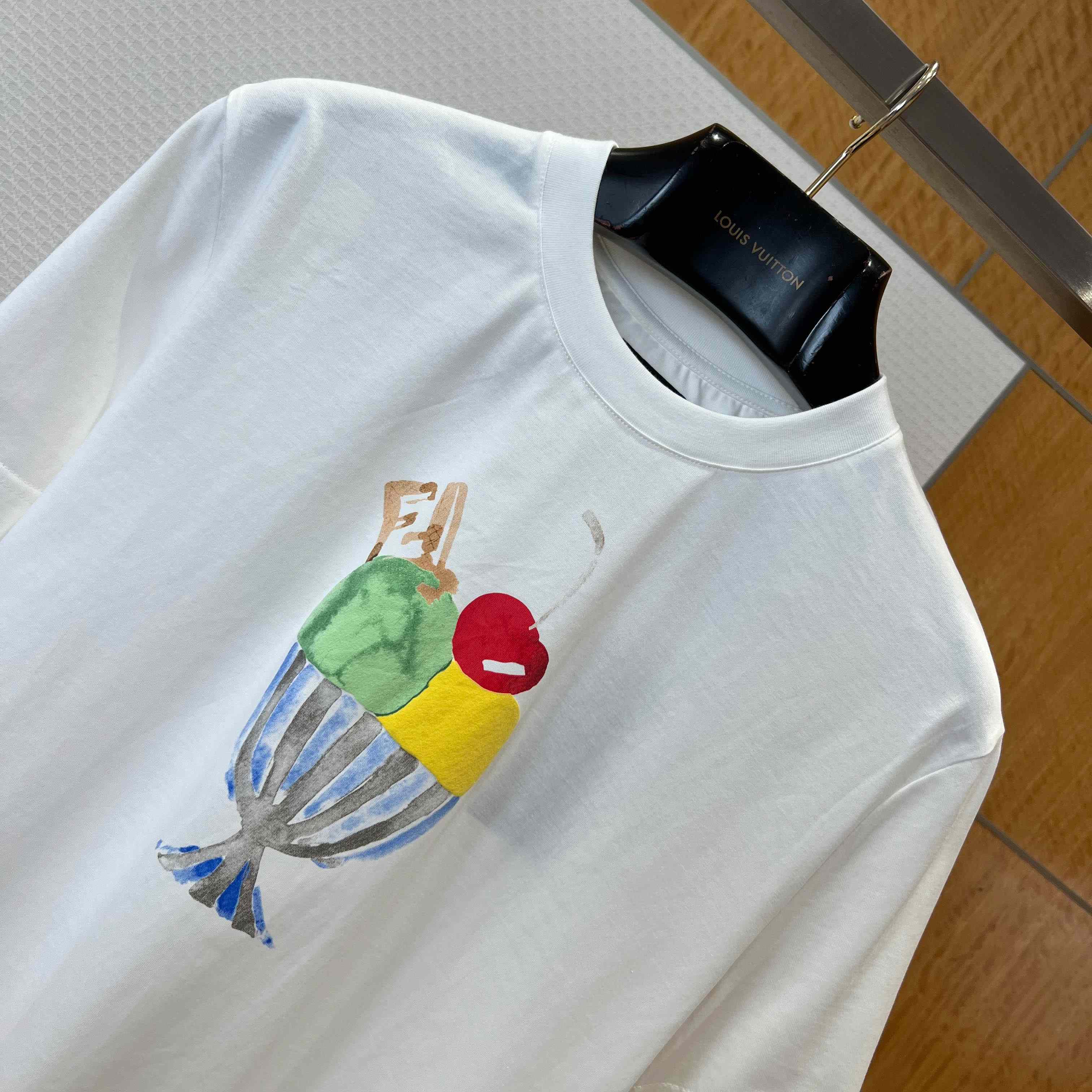 Fendi White Cotton T-shirt - DesignerGu