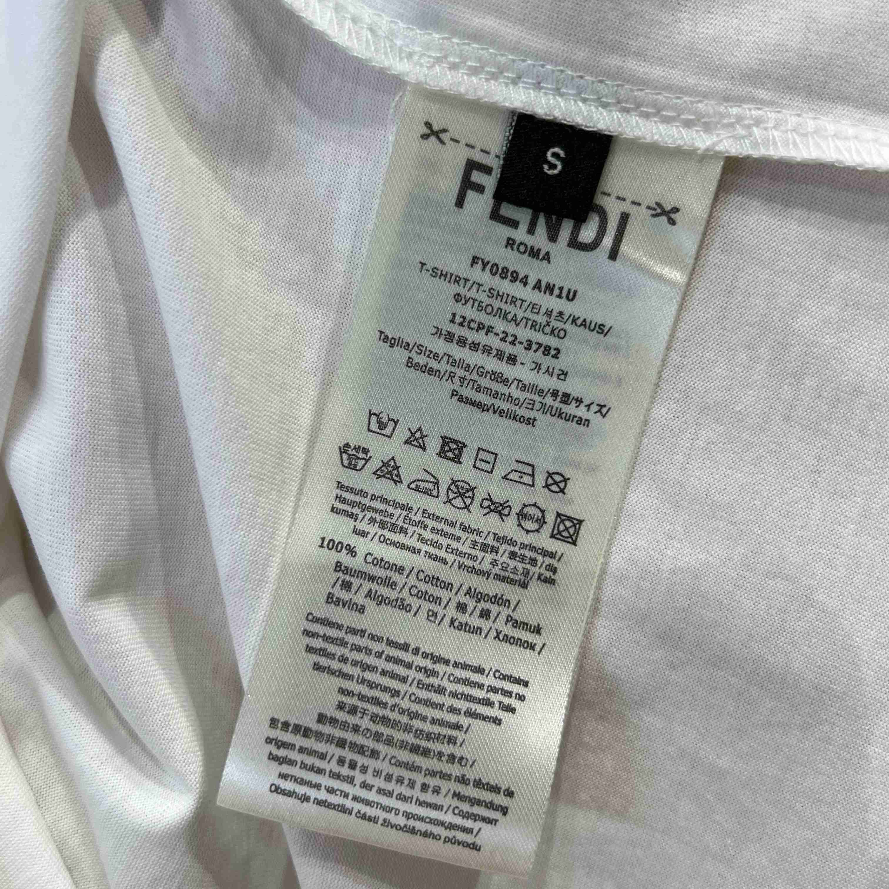 Fendi White Cotton T-shirt - DesignerGu