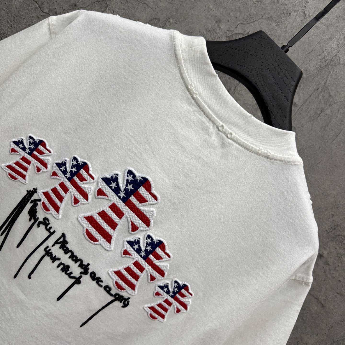 Chrome Hearts Style Cross Graphic Tee 'White' - DesignerGu