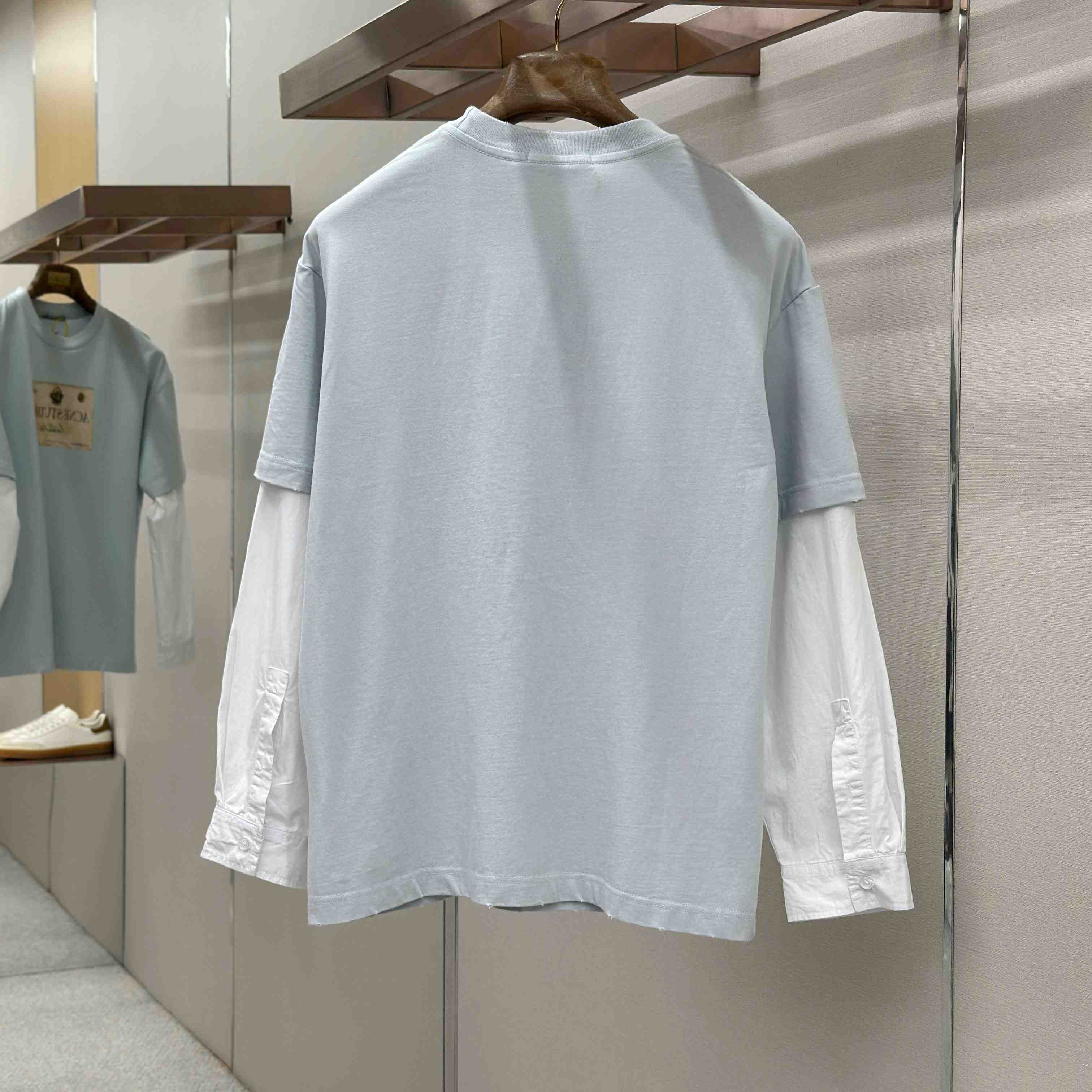 Acne Studios Layered Print T-Shirt 'Light Grey' - DesignerGu