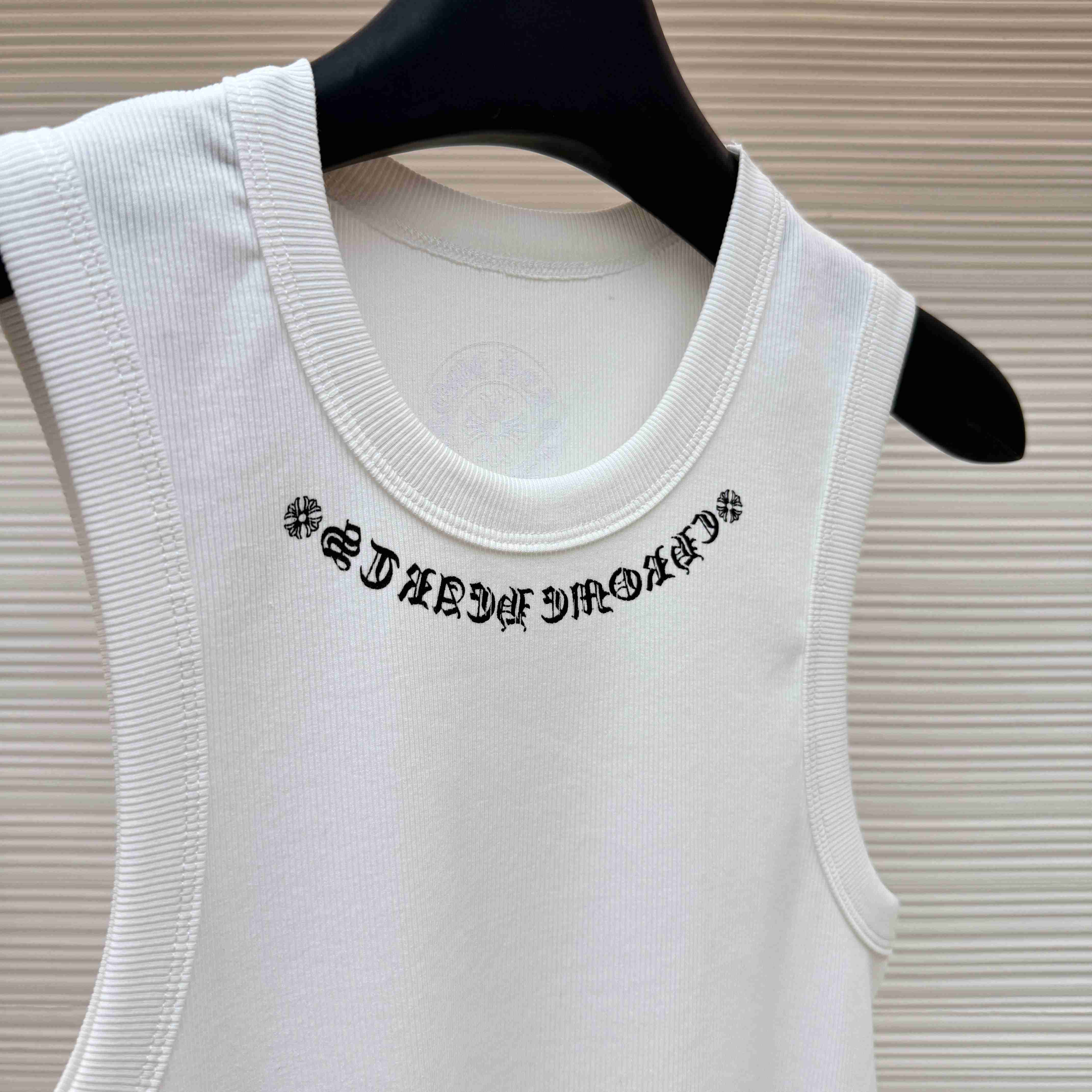 Chrome Hearts 'Love You' Floral Heart White Tank Top - DesignerGu