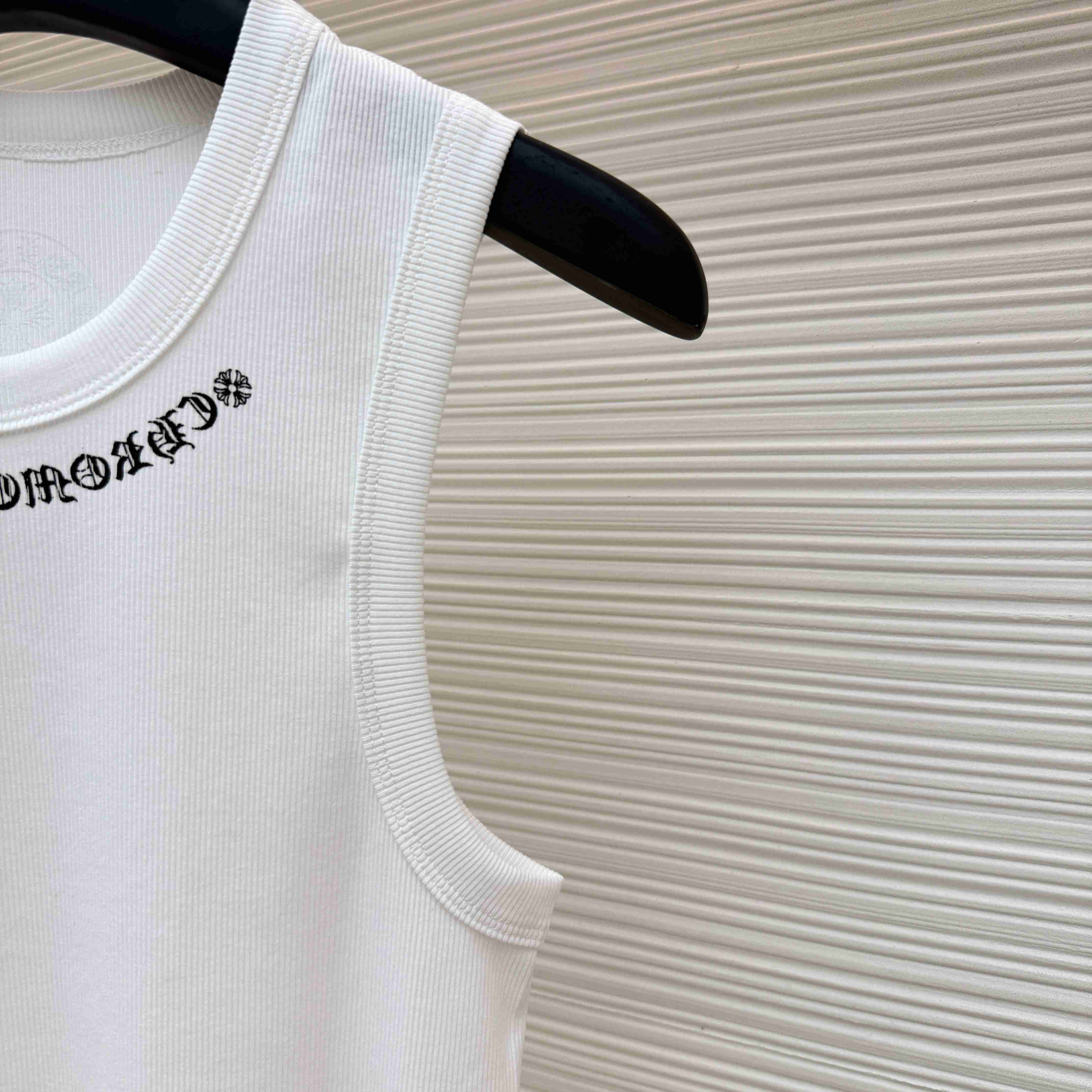 Chrome Hearts 'Love You' Floral Heart White Tank Top - DesignerGu