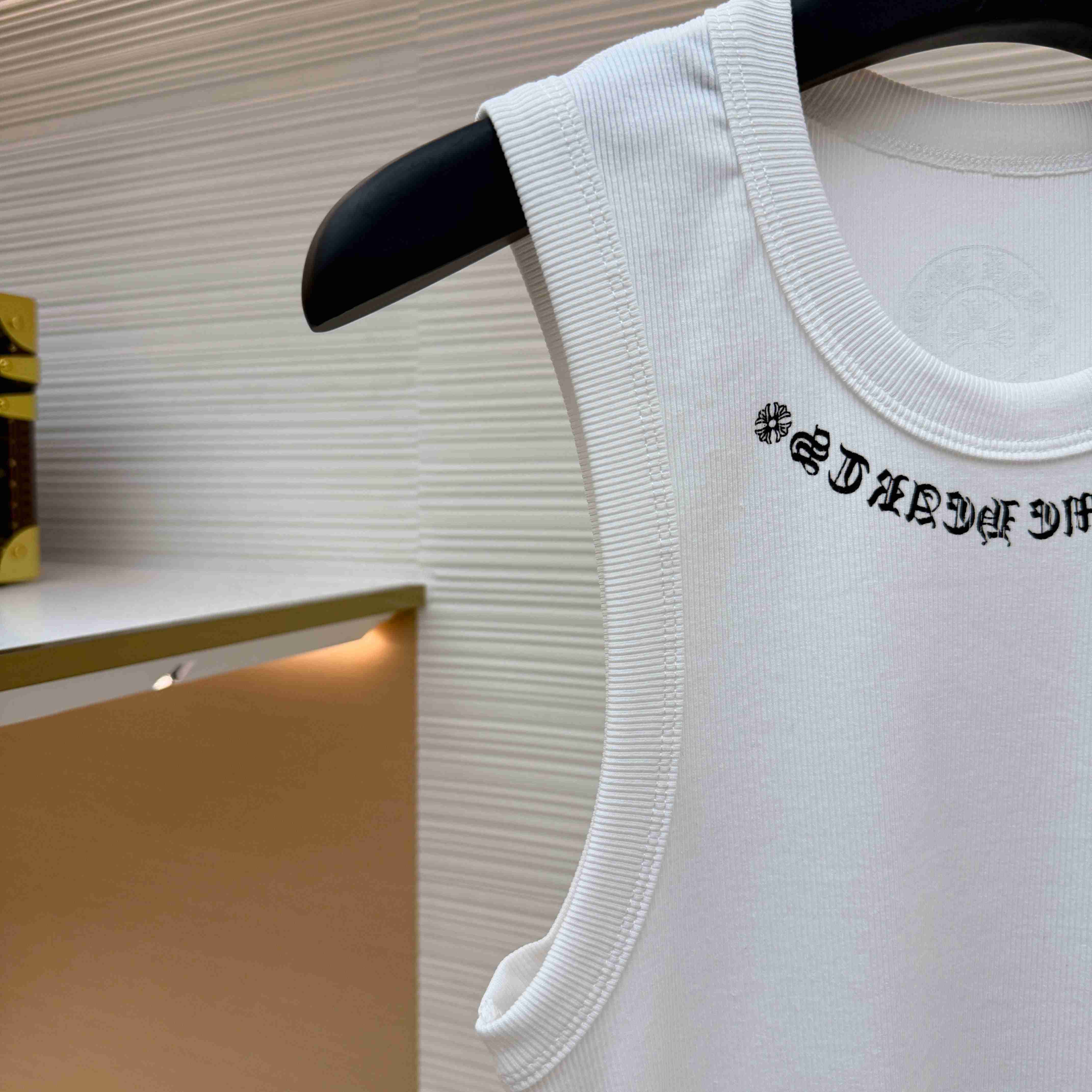 Chrome Hearts 'Love You' Floral Heart White Tank Top - DesignerGu