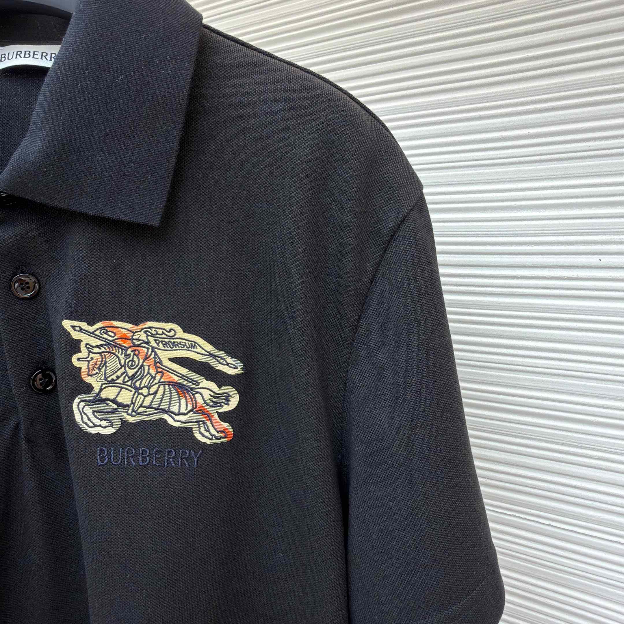 Burberry EKD Sketch Cotton Polo Shirt - DesignerGu