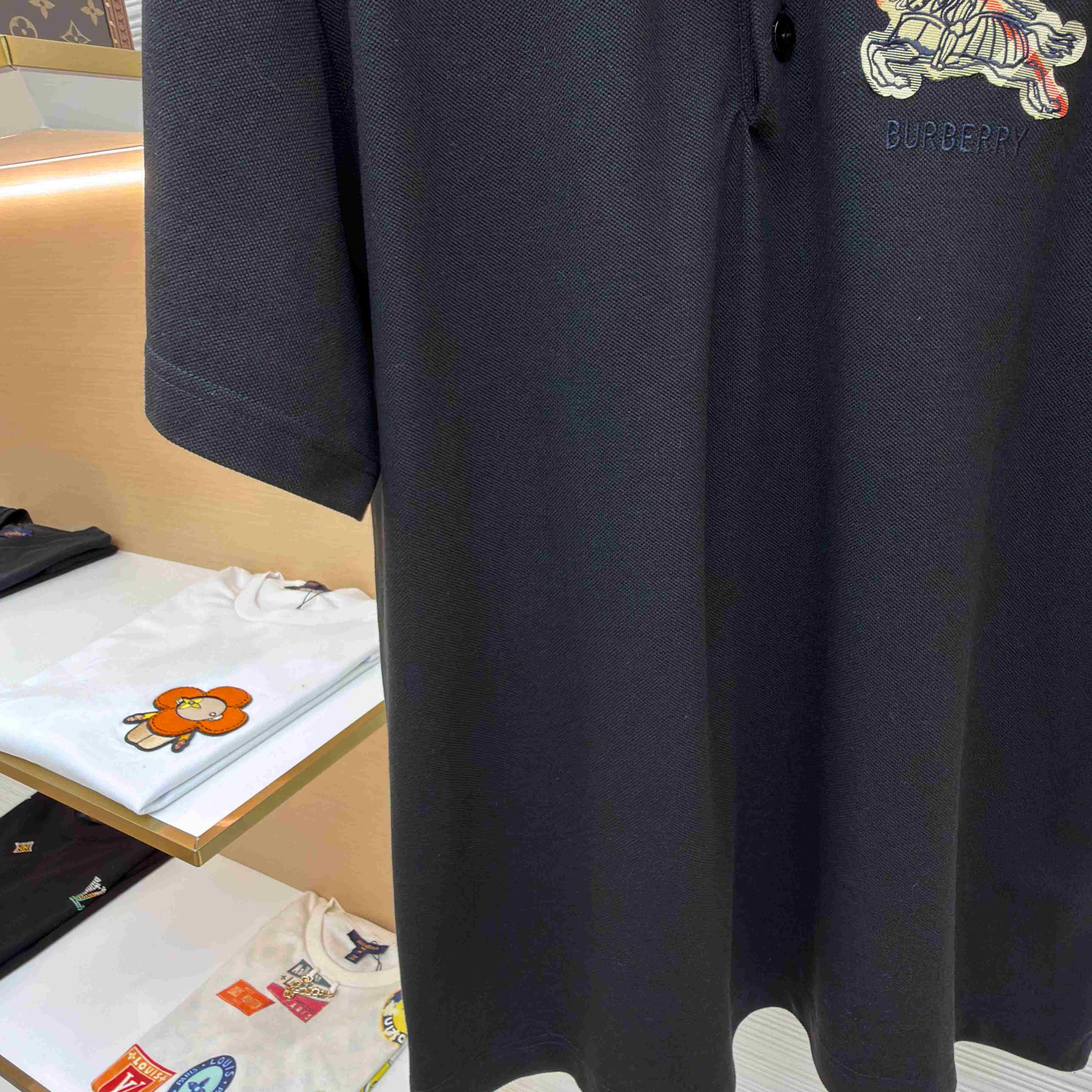 Burberry EKD Sketch Cotton Polo Shirt - DesignerGu