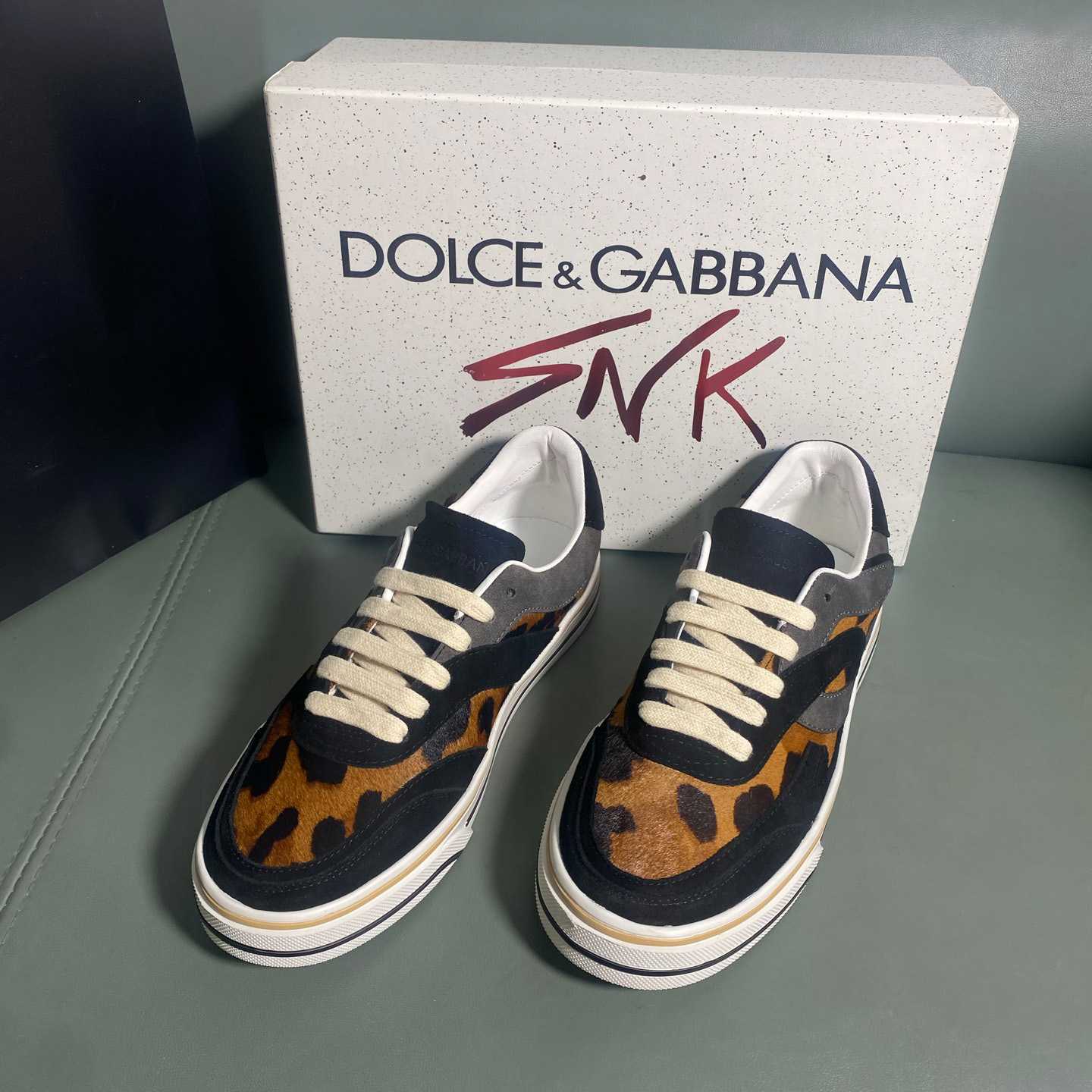 Dolce & Gabbana Leo-Print Pony DG Sailing Sneakers - DesignerGu