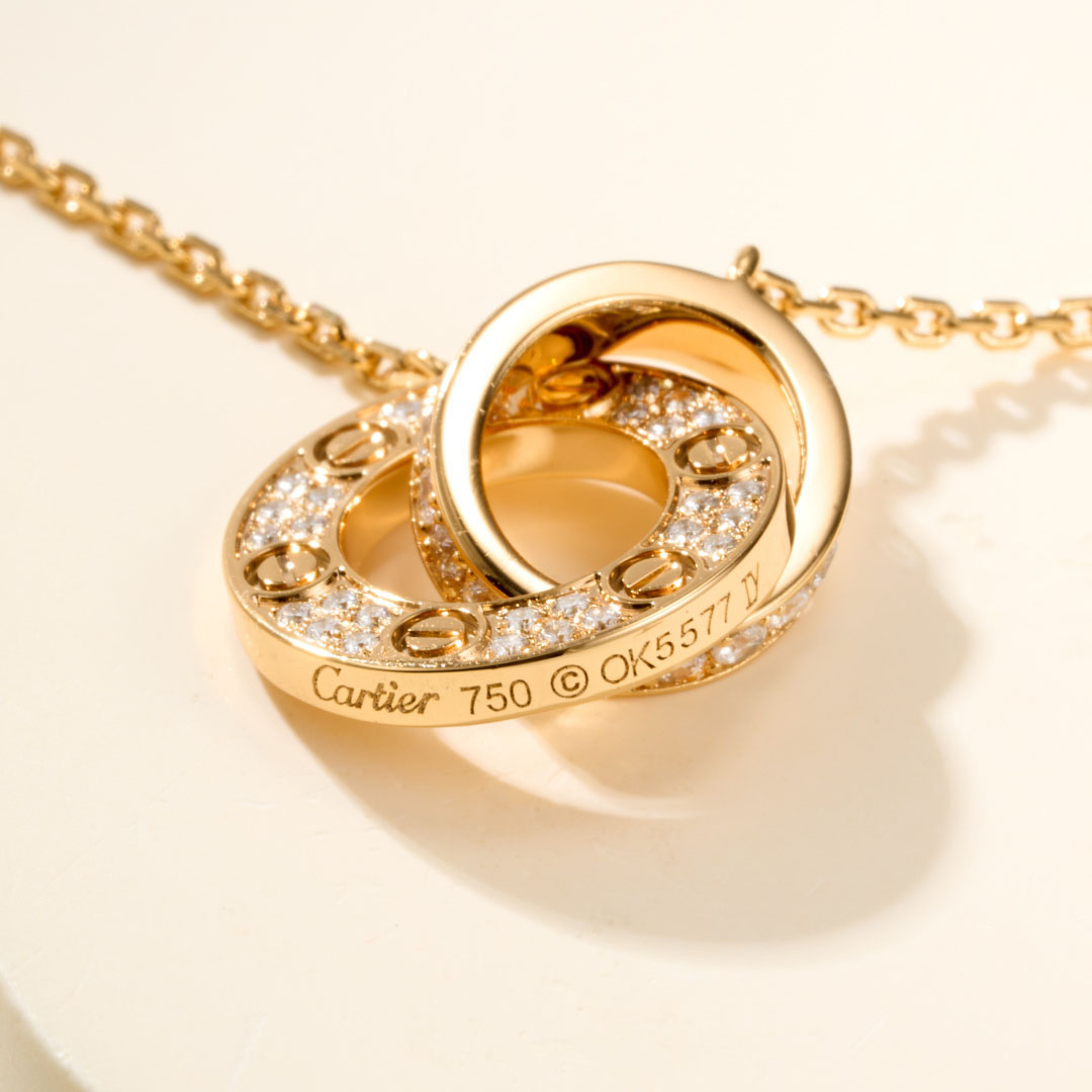 Cartier LOVE Bracelet, On Chain, Paved - DesignerGu
