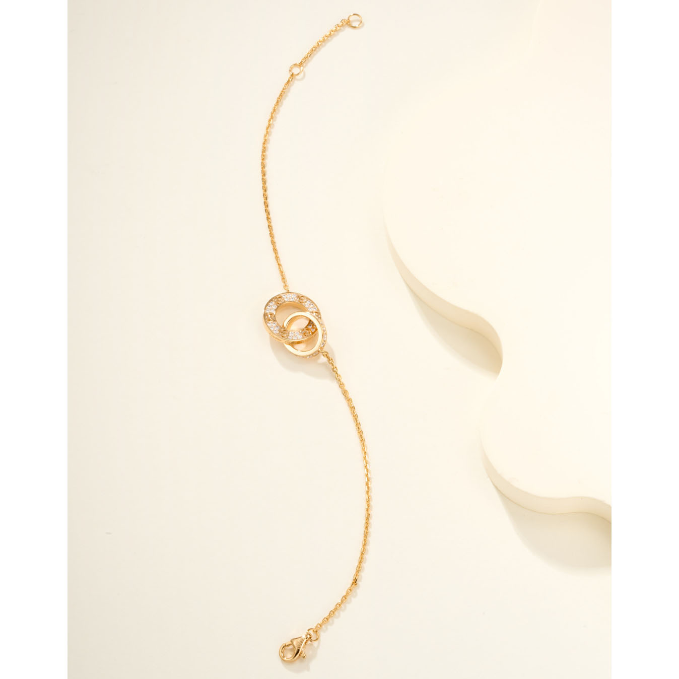 Cartier LOVE Bracelet, On Chain, Paved - DesignerGu