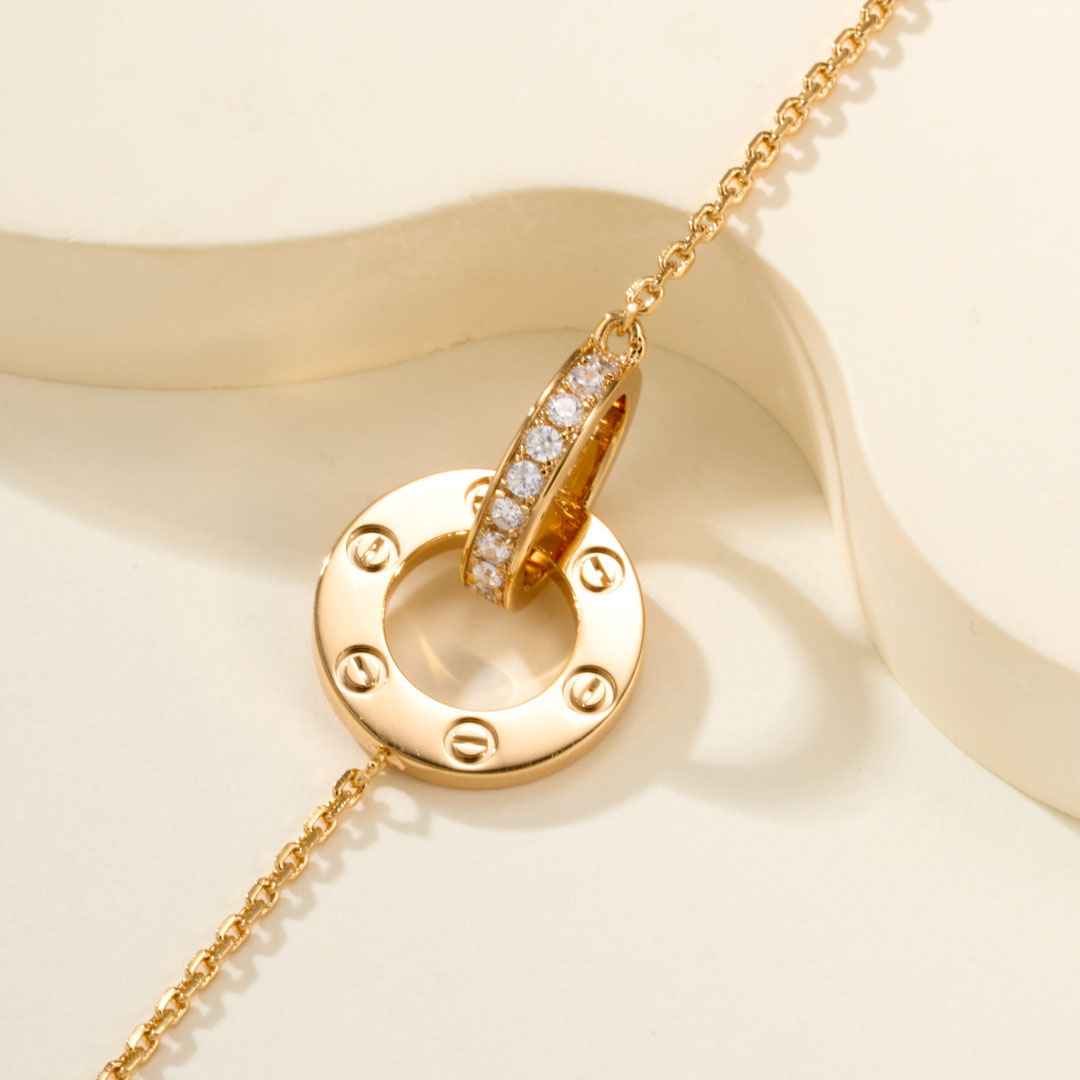 Cartier LOVE Bracelet, On Chain, Paved - DesignerGu