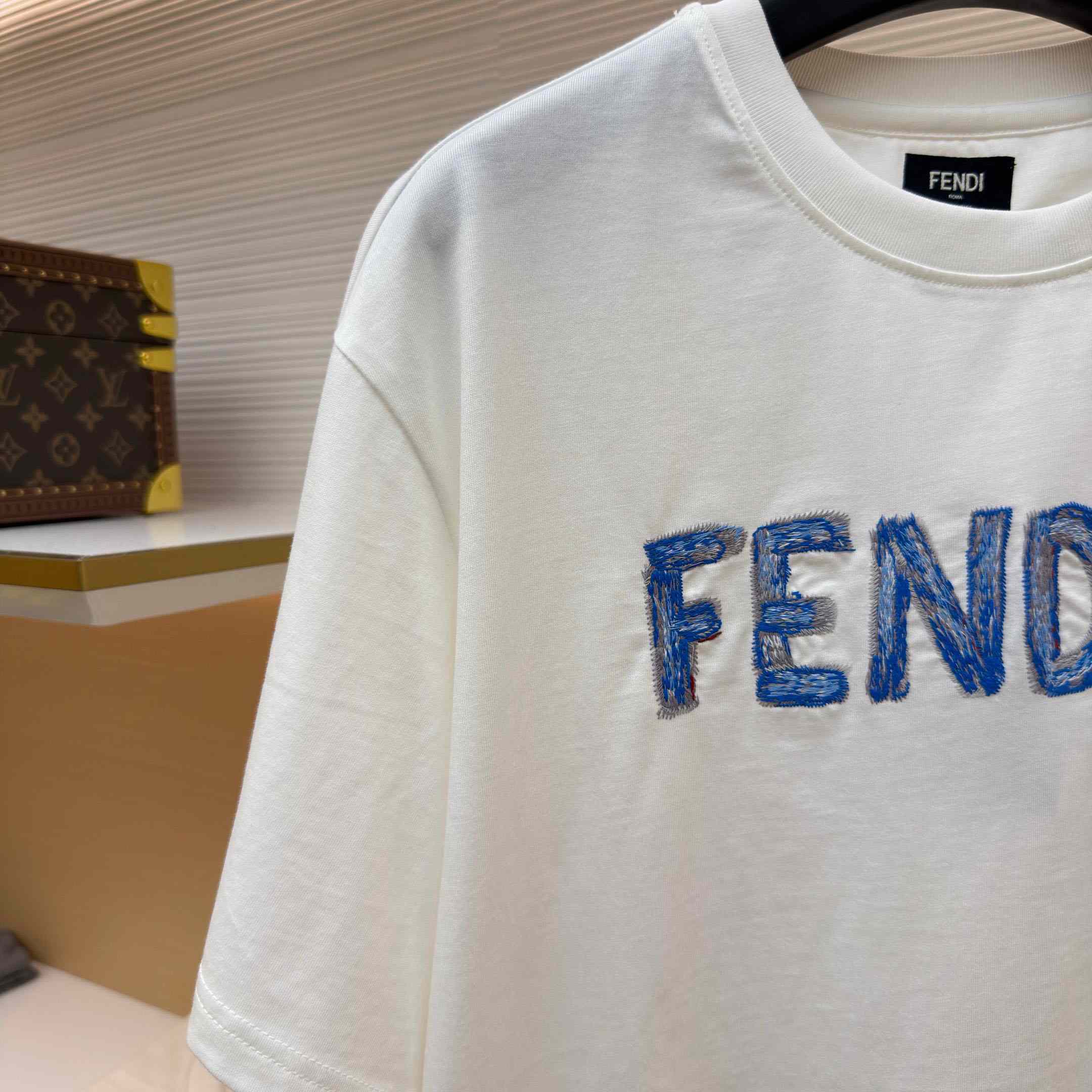 Fendi Lunar New Year White Cotton T-shirt - DesignerGu