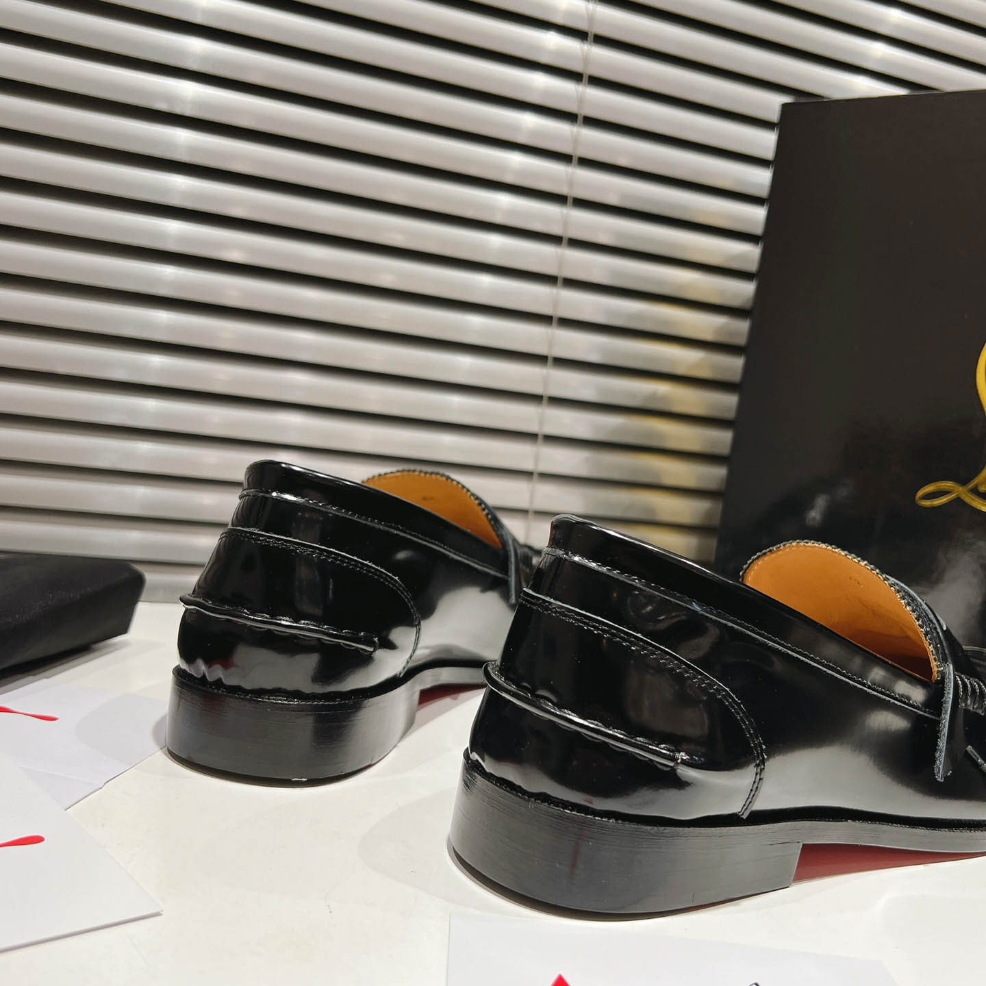 Christian Louboutin Chambelimoc Alligator-Print Embossed Loafers - DesignerGu