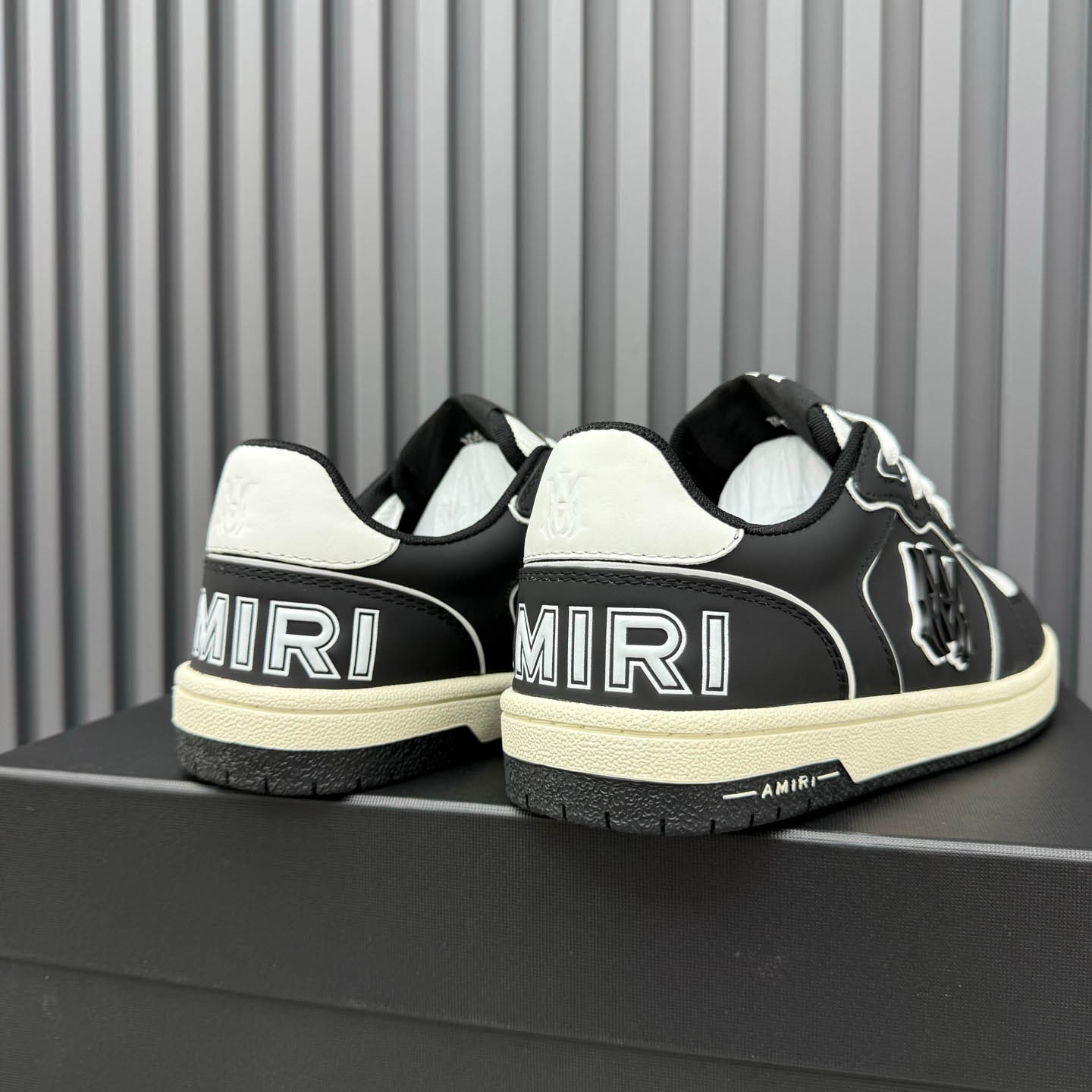 Amiri Black & White Newport Sneakers - DesignerGu