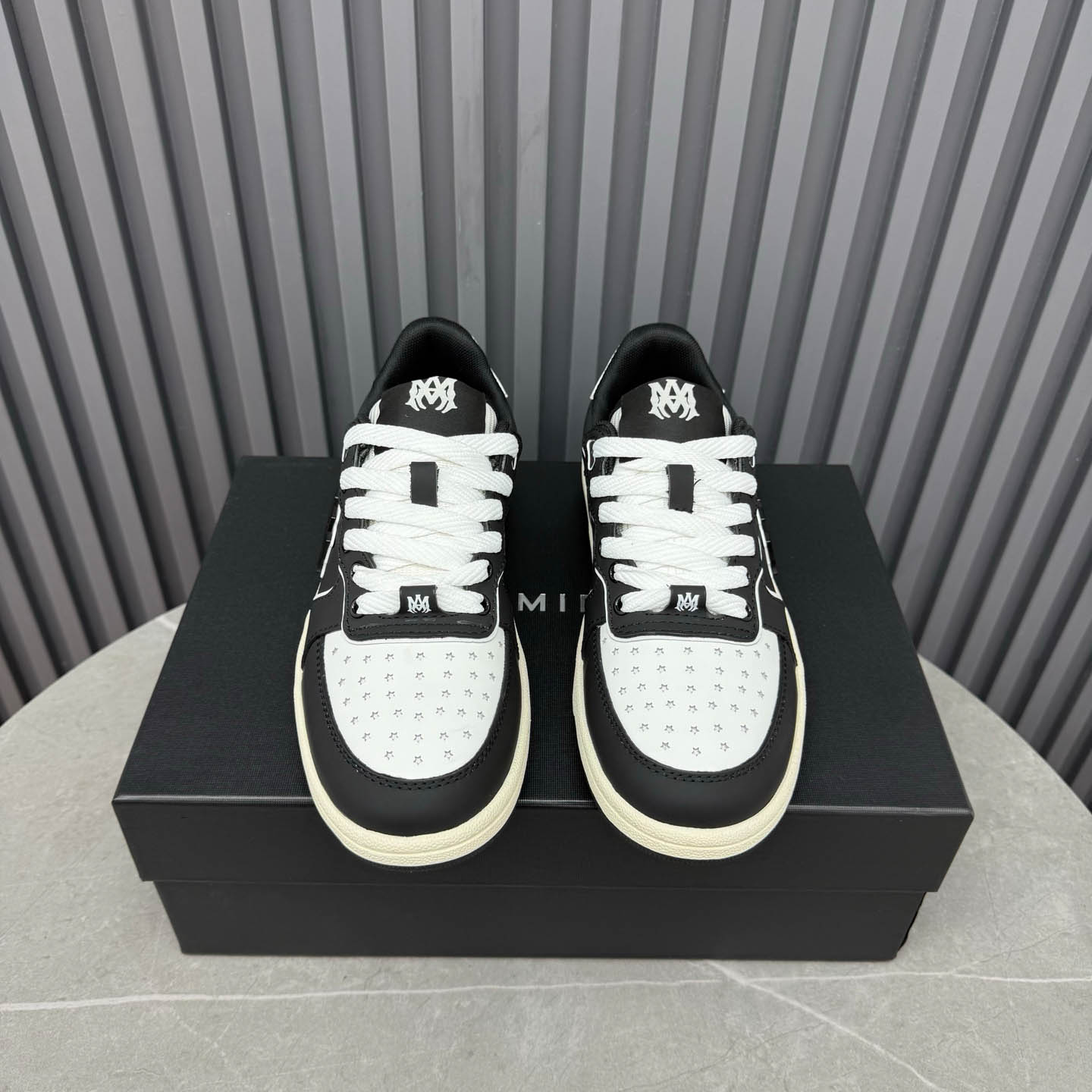 Amiri Black & White Newport Sneakers - DesignerGu
