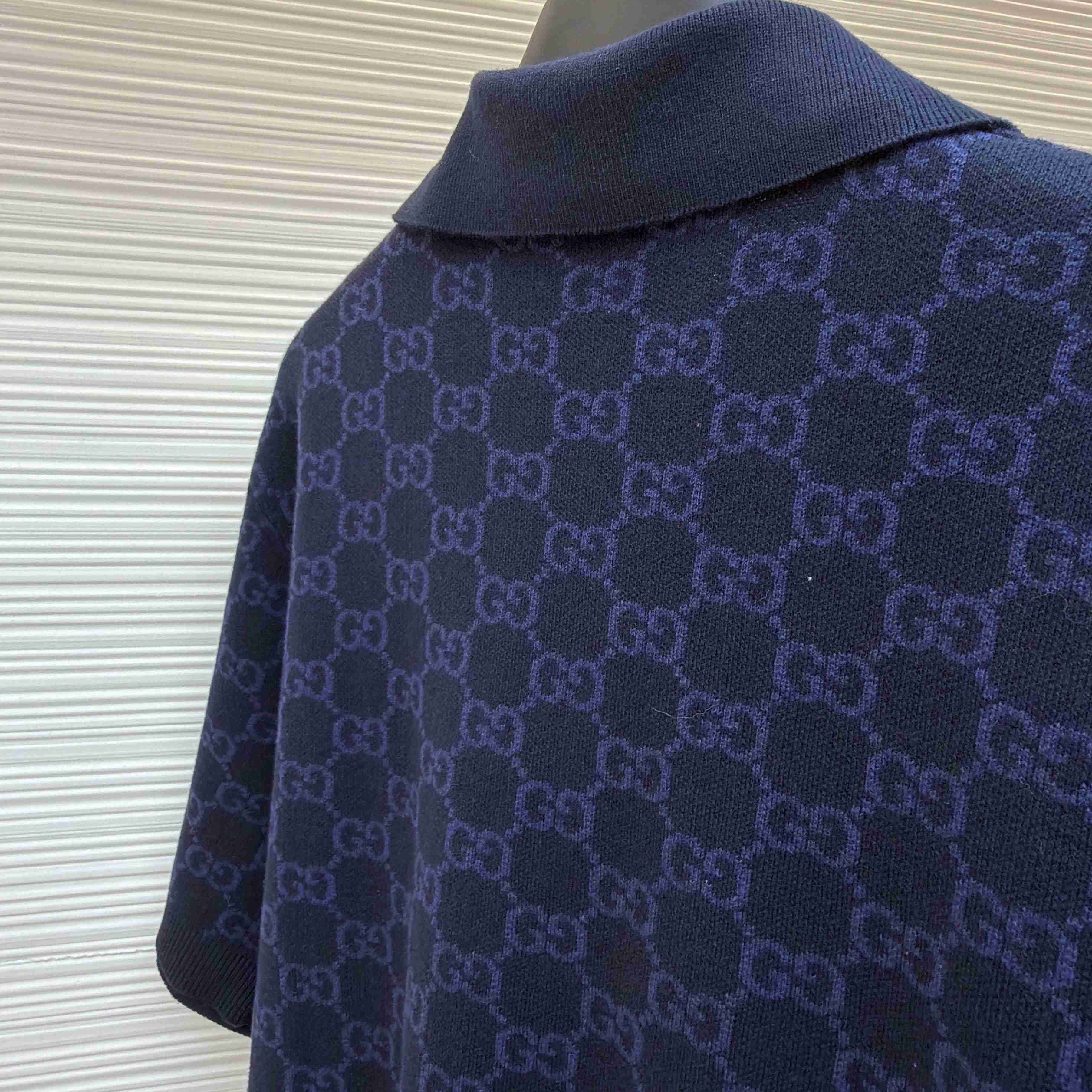 Gucci GG Cotton Silk Jacquard Polo Shirt - DesignerGu