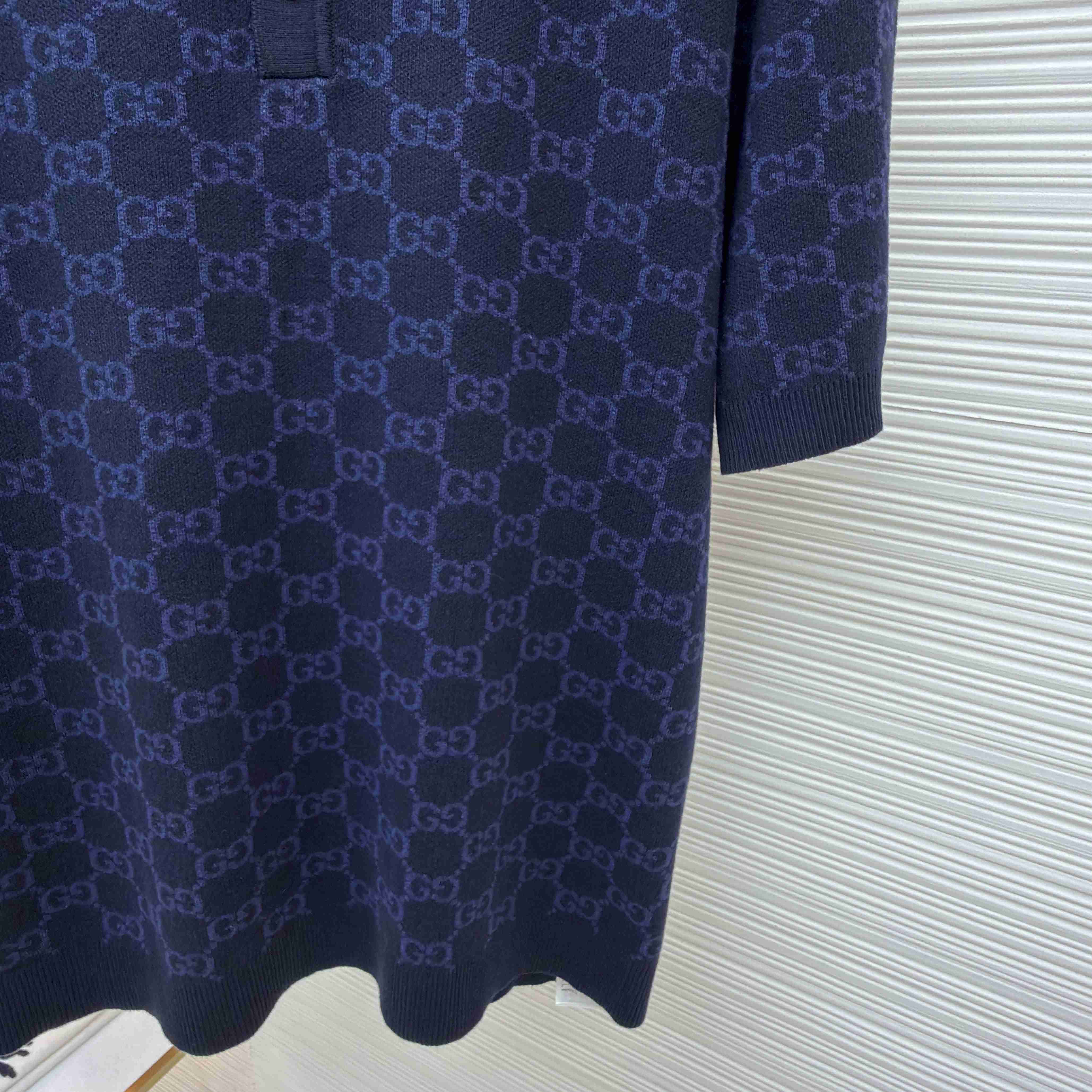 Gucci GG Cotton Silk Jacquard Polo Shirt - DesignerGu