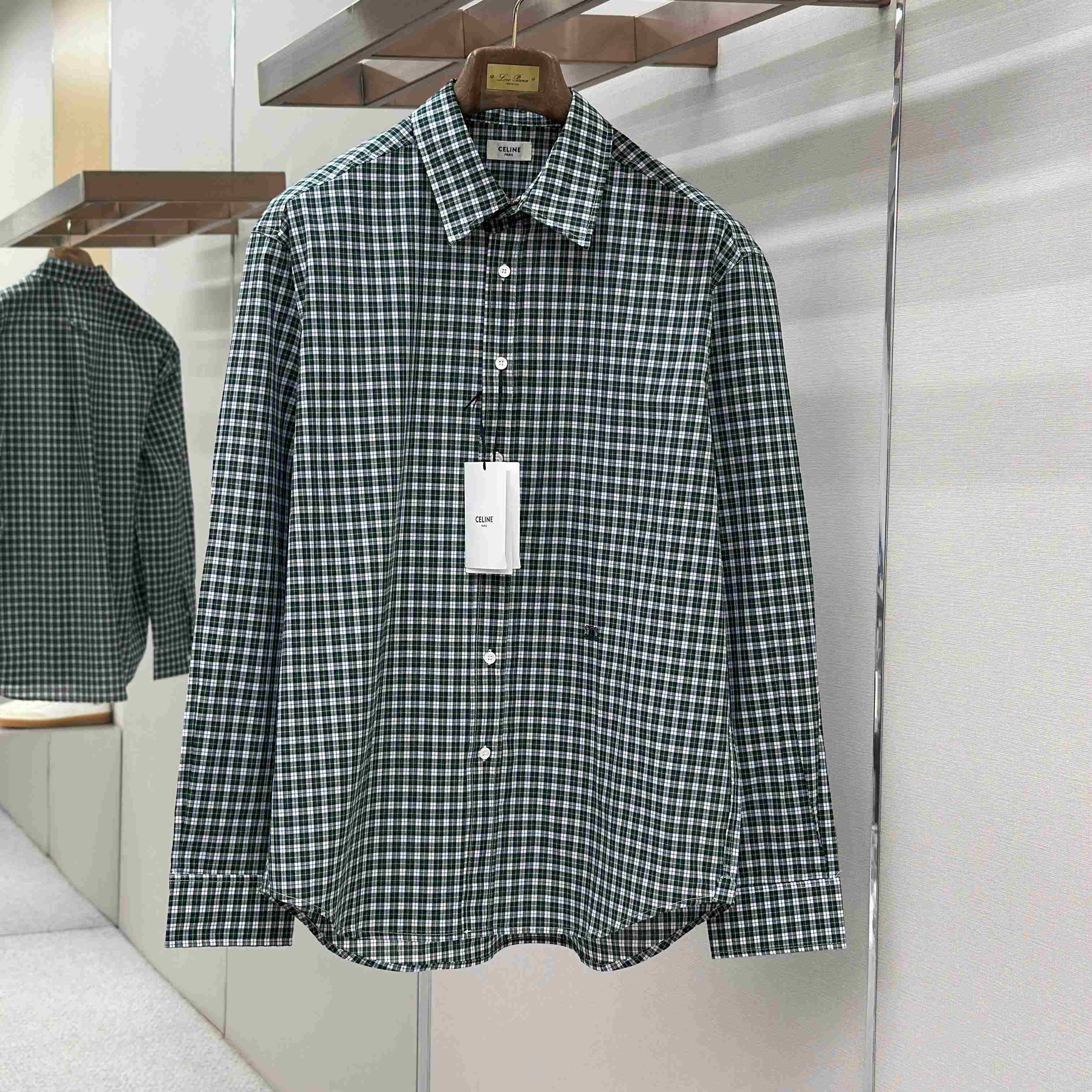 Celine Shirt IN Tartan Cotton Cloth - DesignerGu