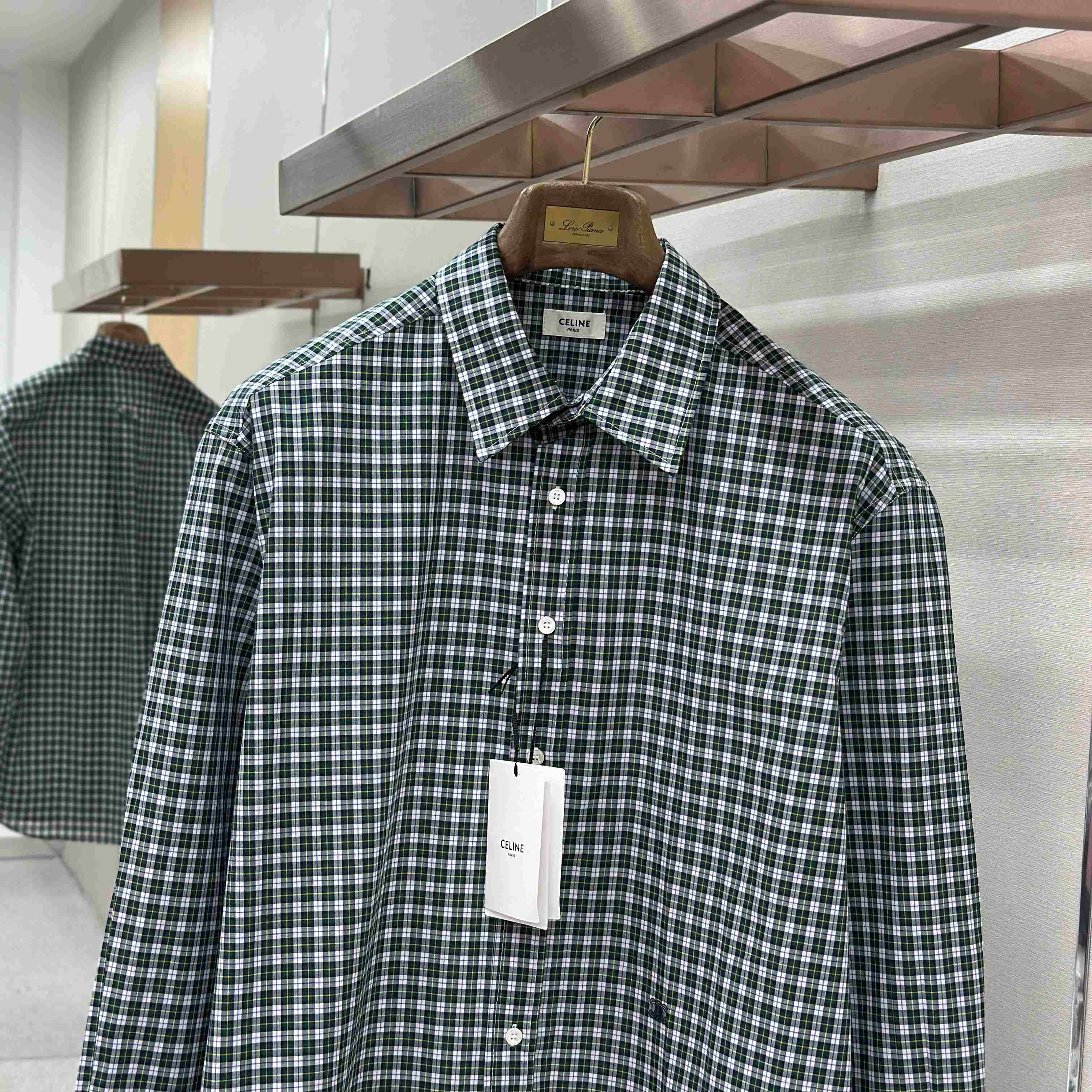 Celine Shirt IN Tartan Cotton Cloth - DesignerGu