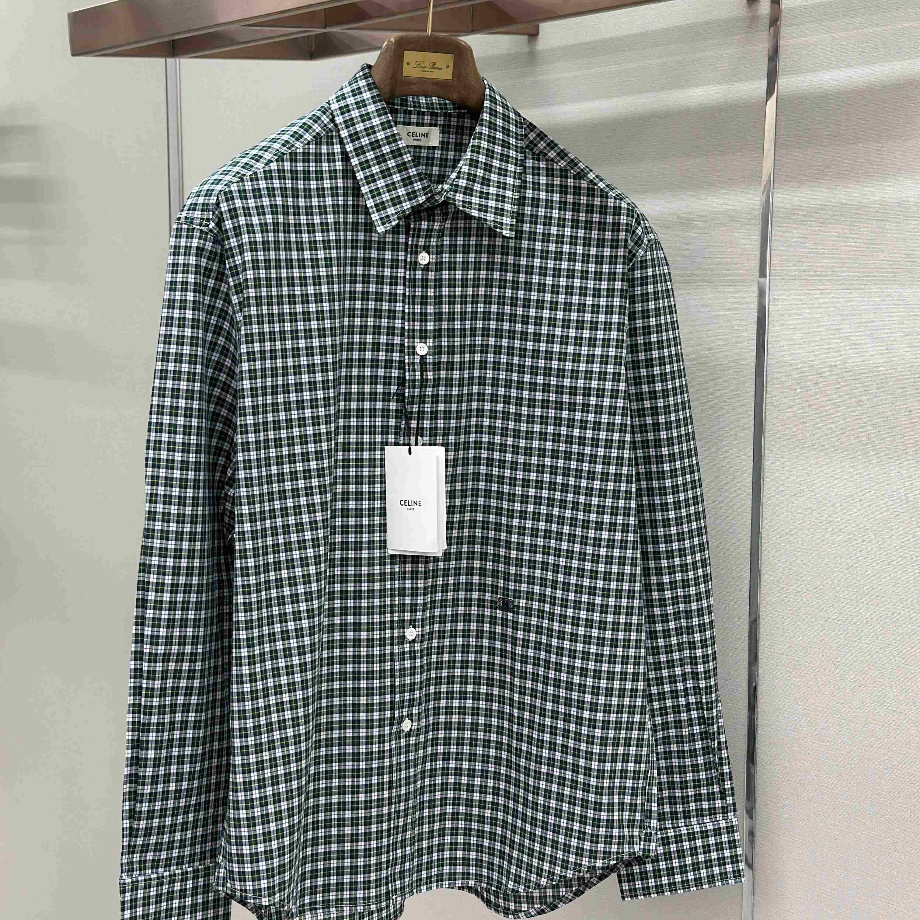 Celine Shirt IN Tartan Cotton Cloth - DesignerGu