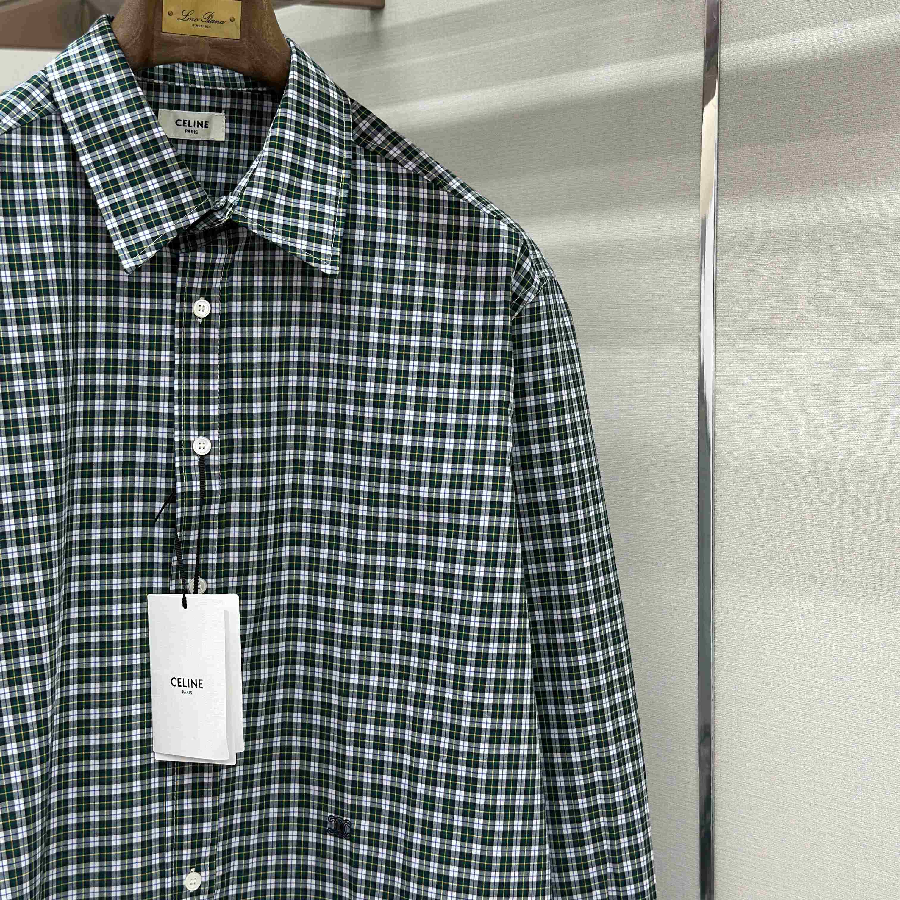 Celine Shirt IN Tartan Cotton Cloth - DesignerGu