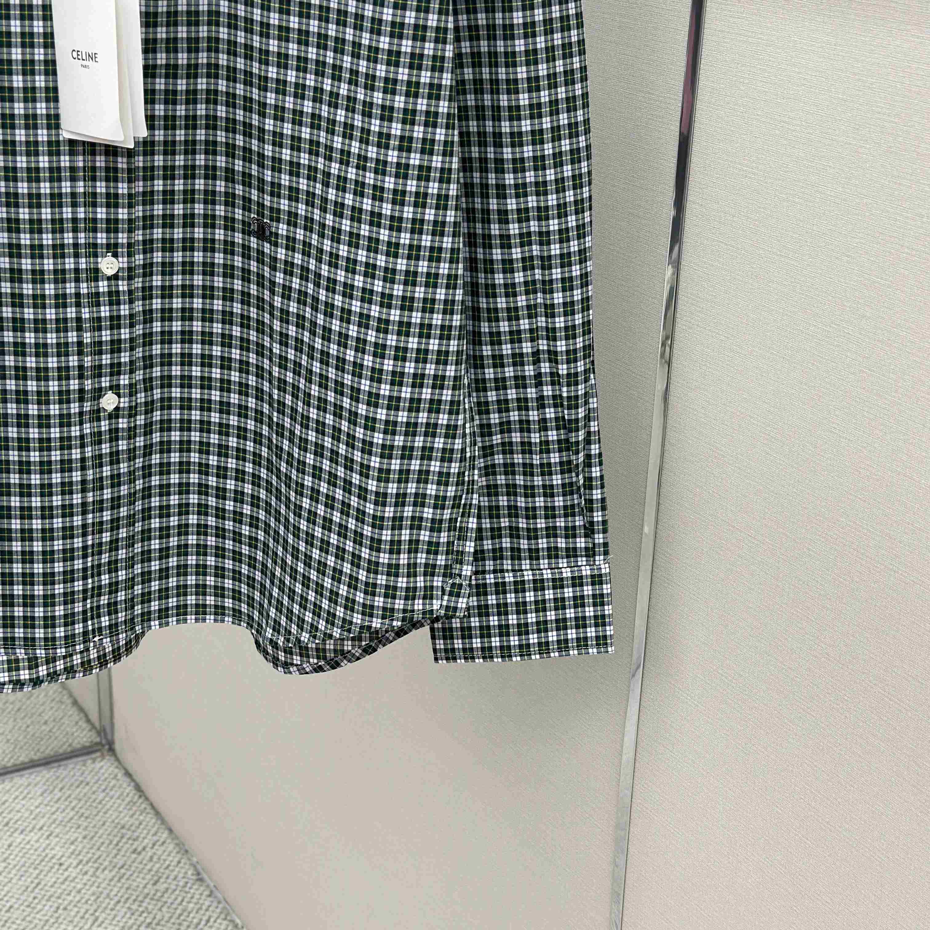 Celine Shirt IN Tartan Cotton Cloth - DesignerGu