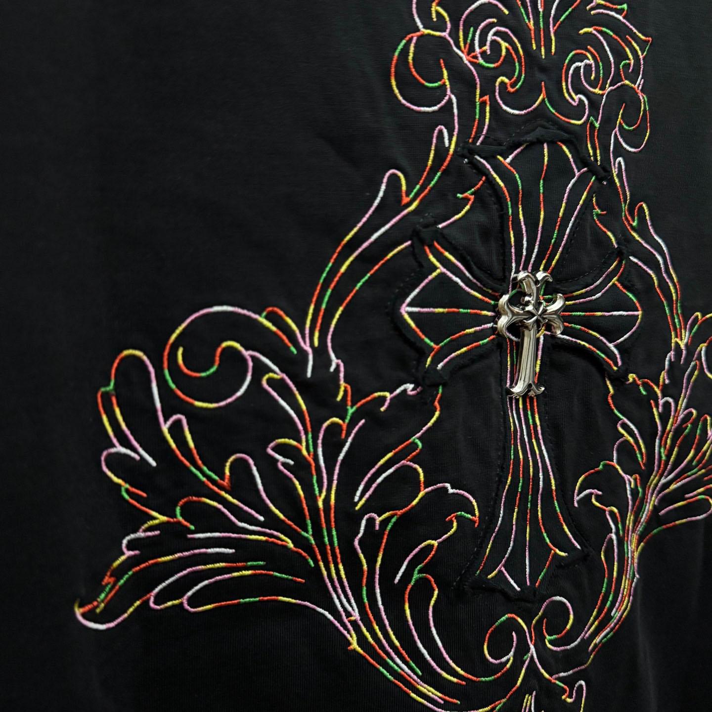 Chrome Hearts Cross Patch Embroidered Crewneck Tee 'Black' - DesignerGu
