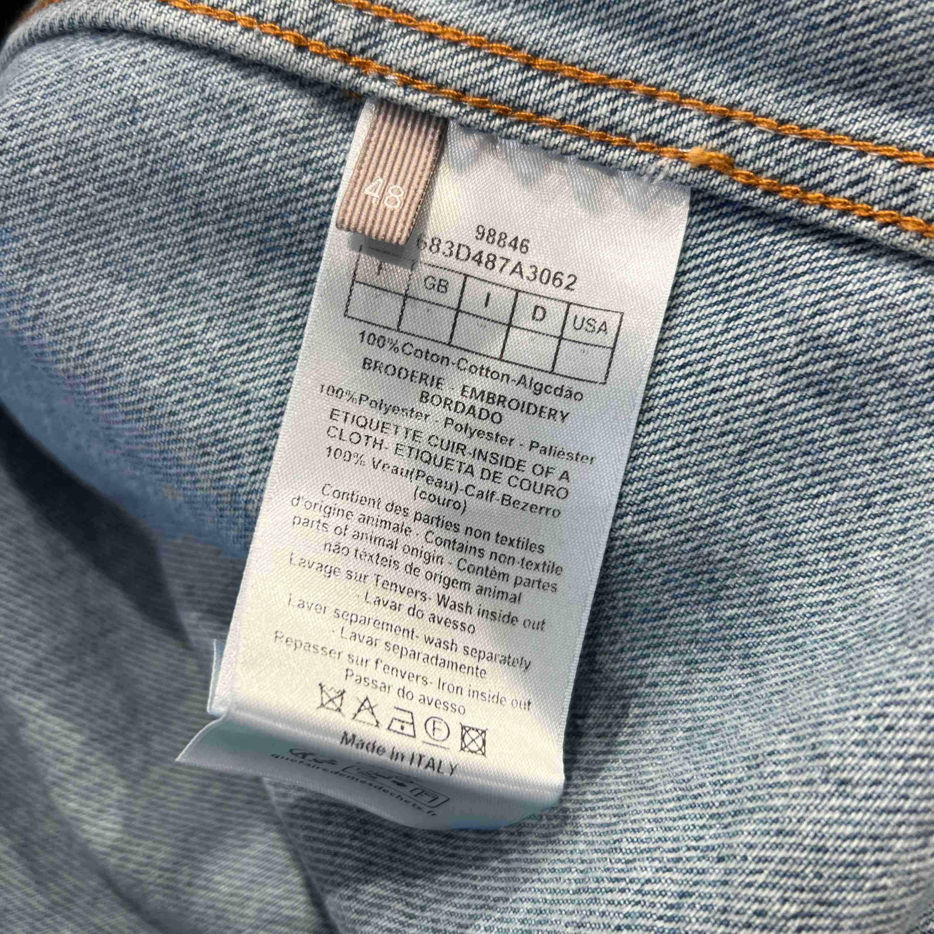 Dior Zipped Jacket Blue Cotton Twill - DesignerGu