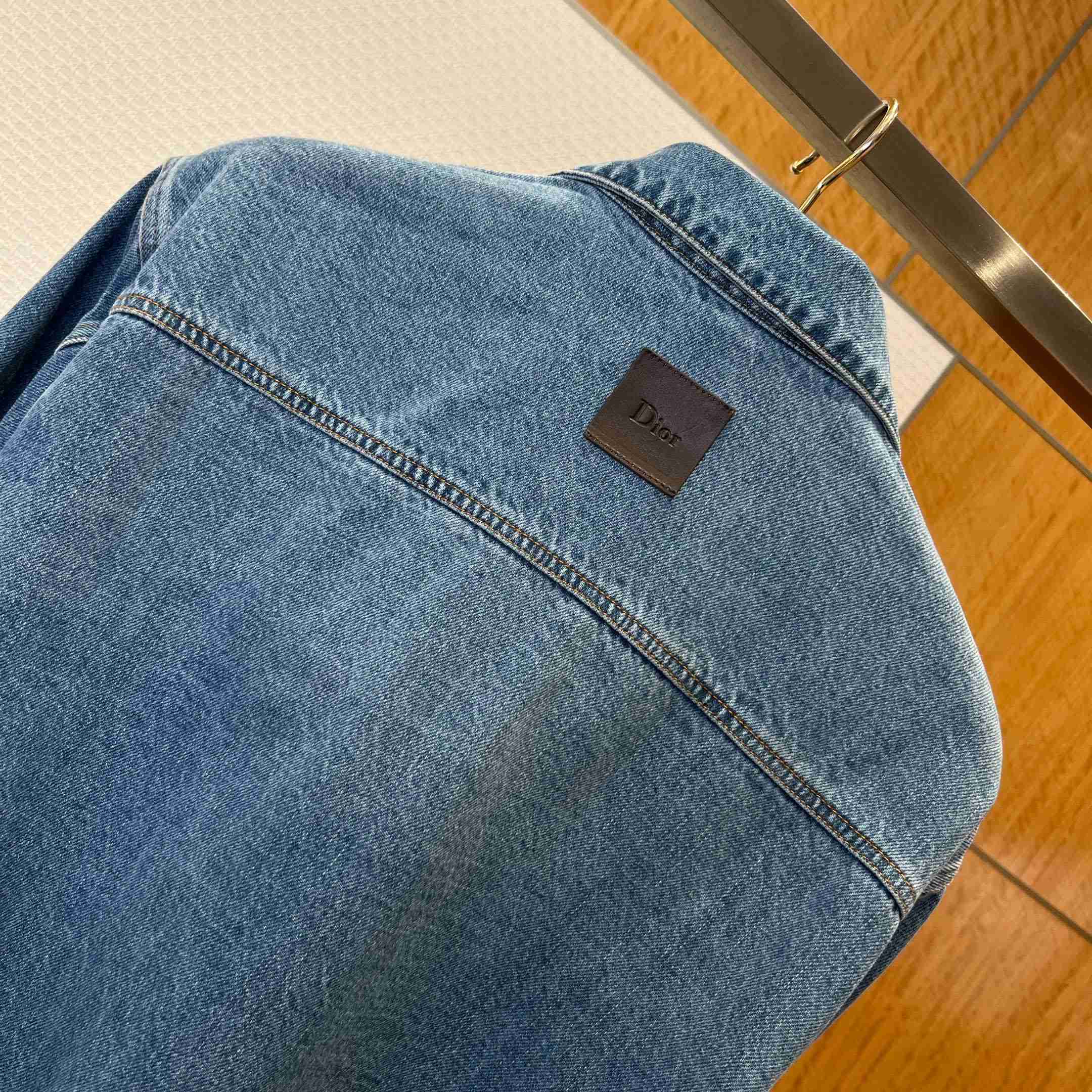 Dior Zipped Jacket Blue Cotton Twill - DesignerGu
