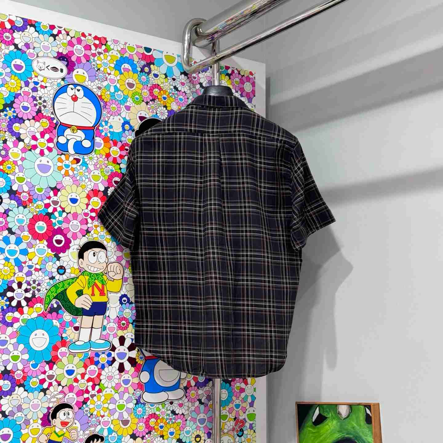 Chrome Hearts  Short Sleeve Flannel Zip Up Shirt - DesignerGu