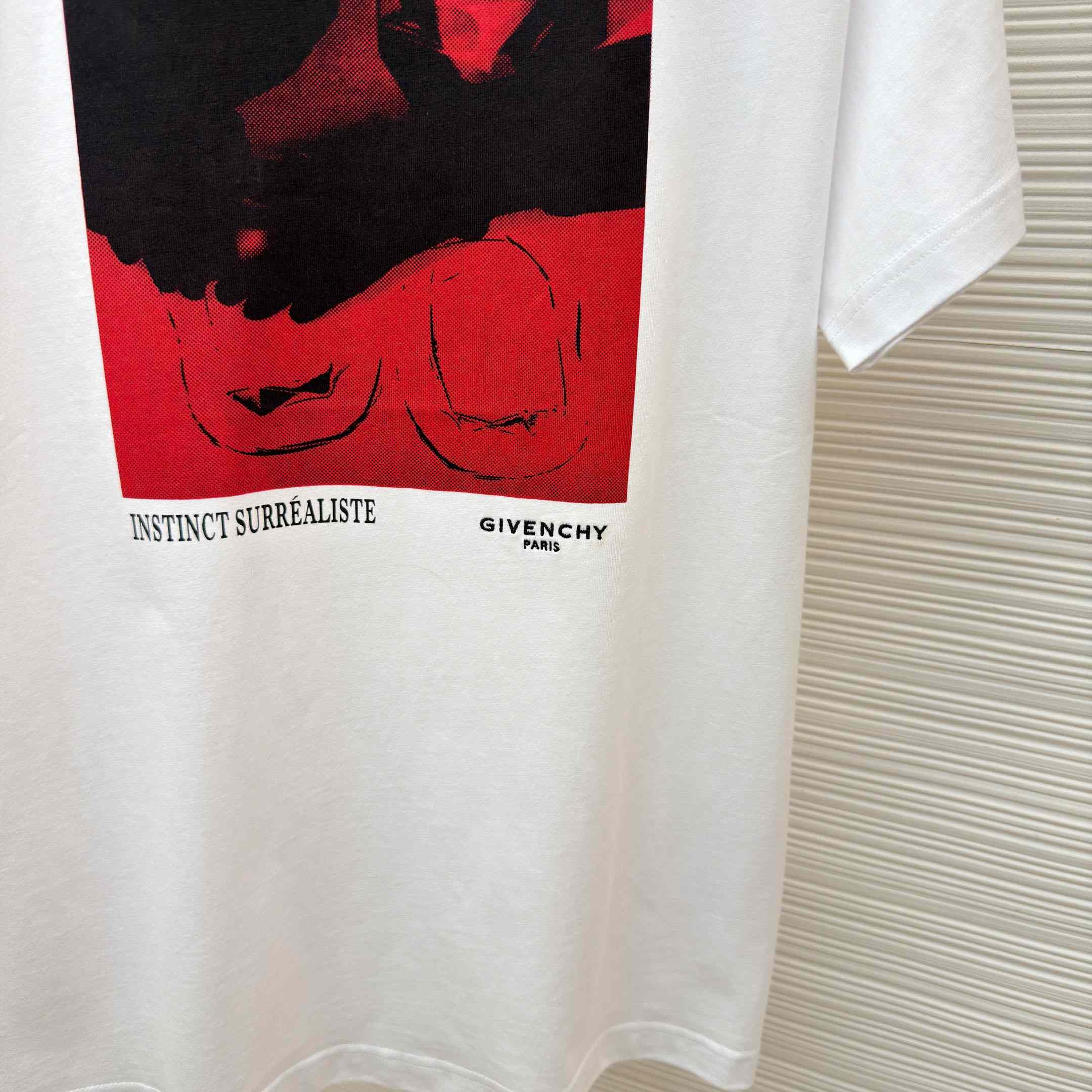 Givenchy T-shirt In Cotton With Surrealism Print - DesignerGu