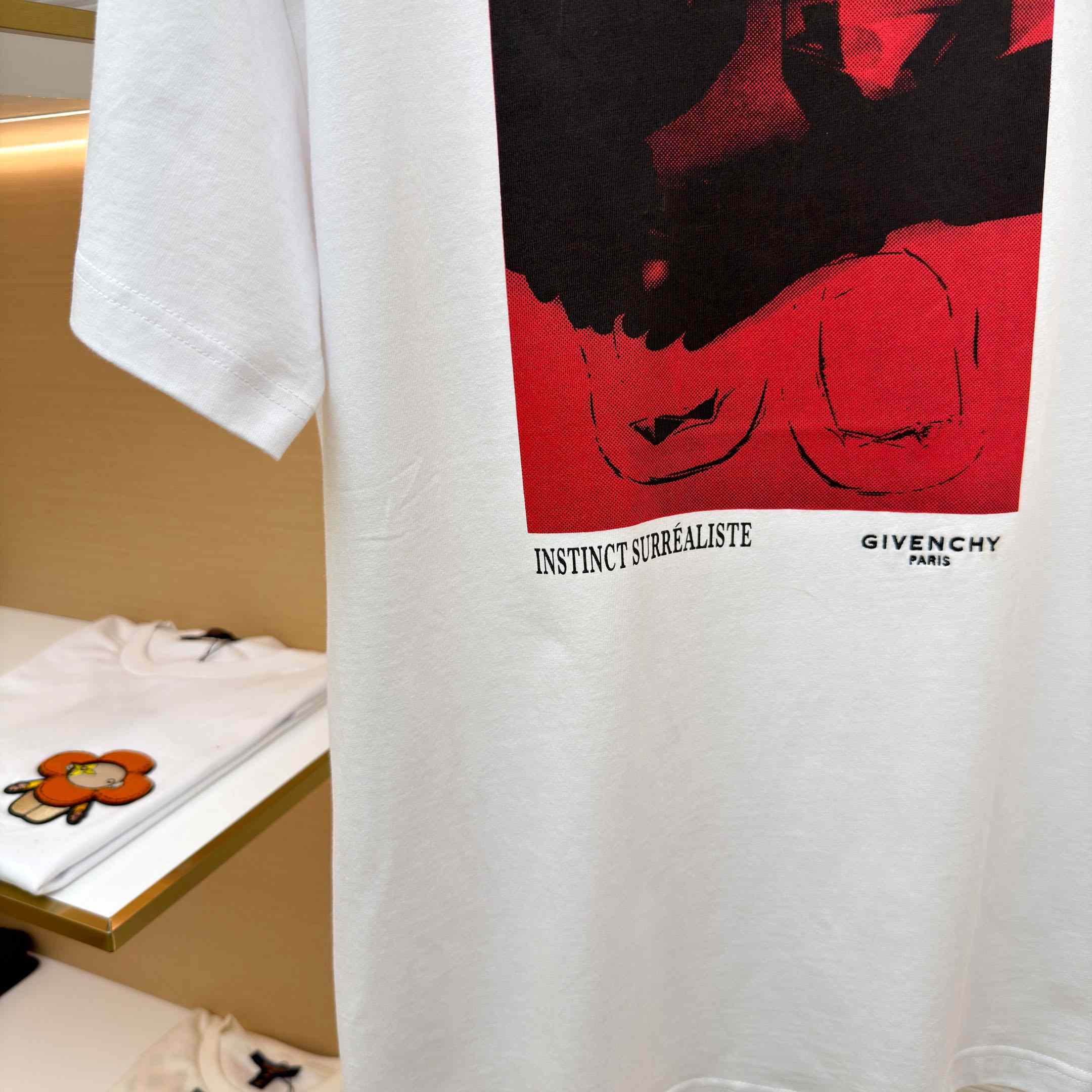 Givenchy T-shirt In Cotton With Surrealism Print - DesignerGu