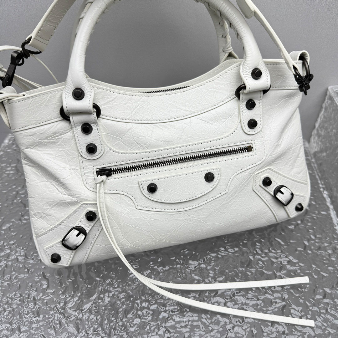 Balenciaga Le City First Bag In White - DesignerGu