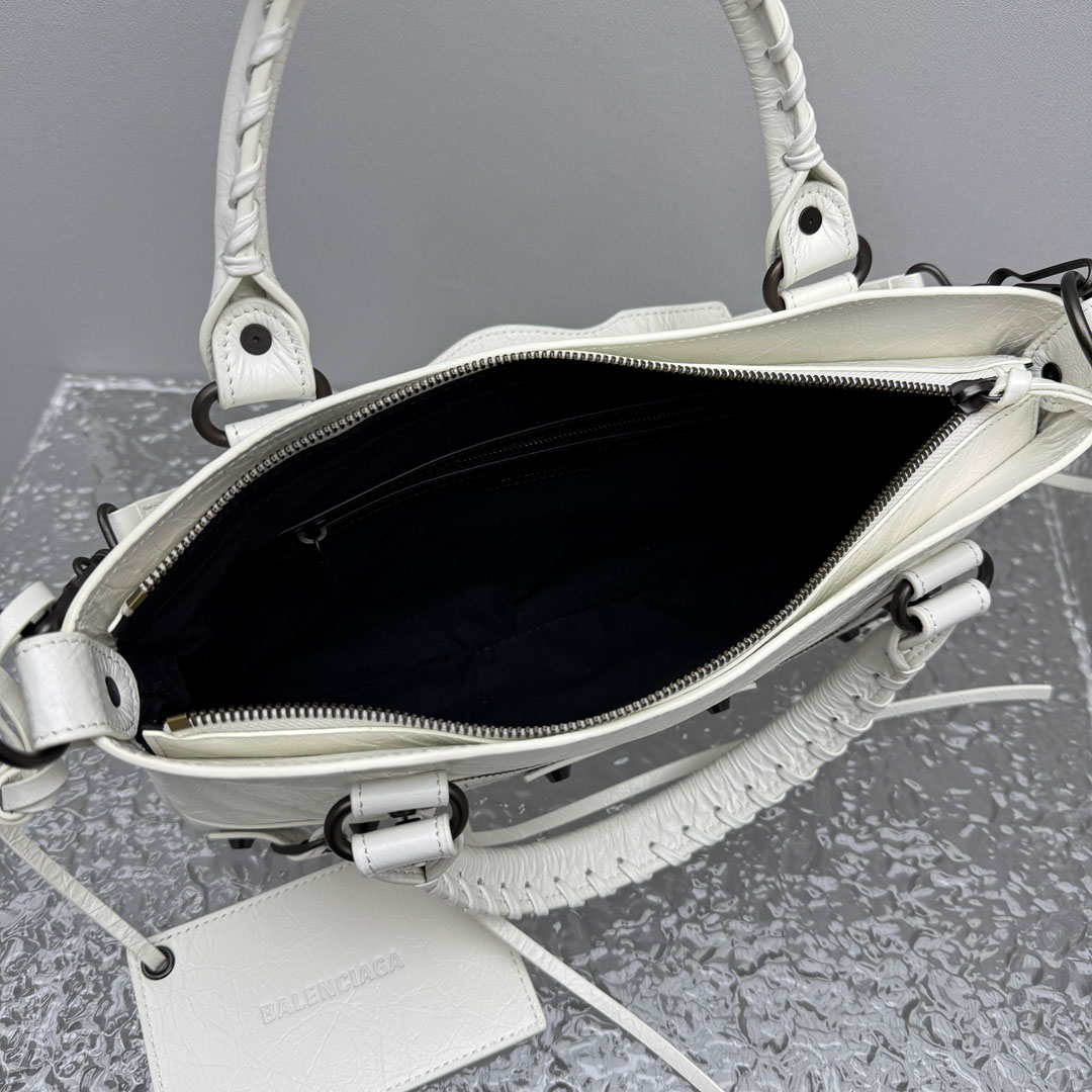 Balenciaga Le City First Bag In White - DesignerGu