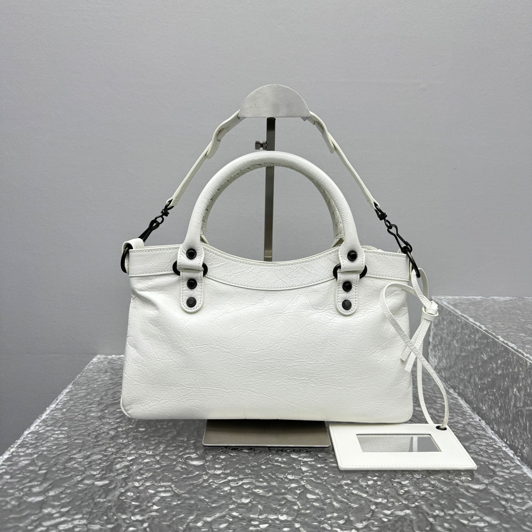 Balenciaga Le City First Bag In White - DesignerGu
