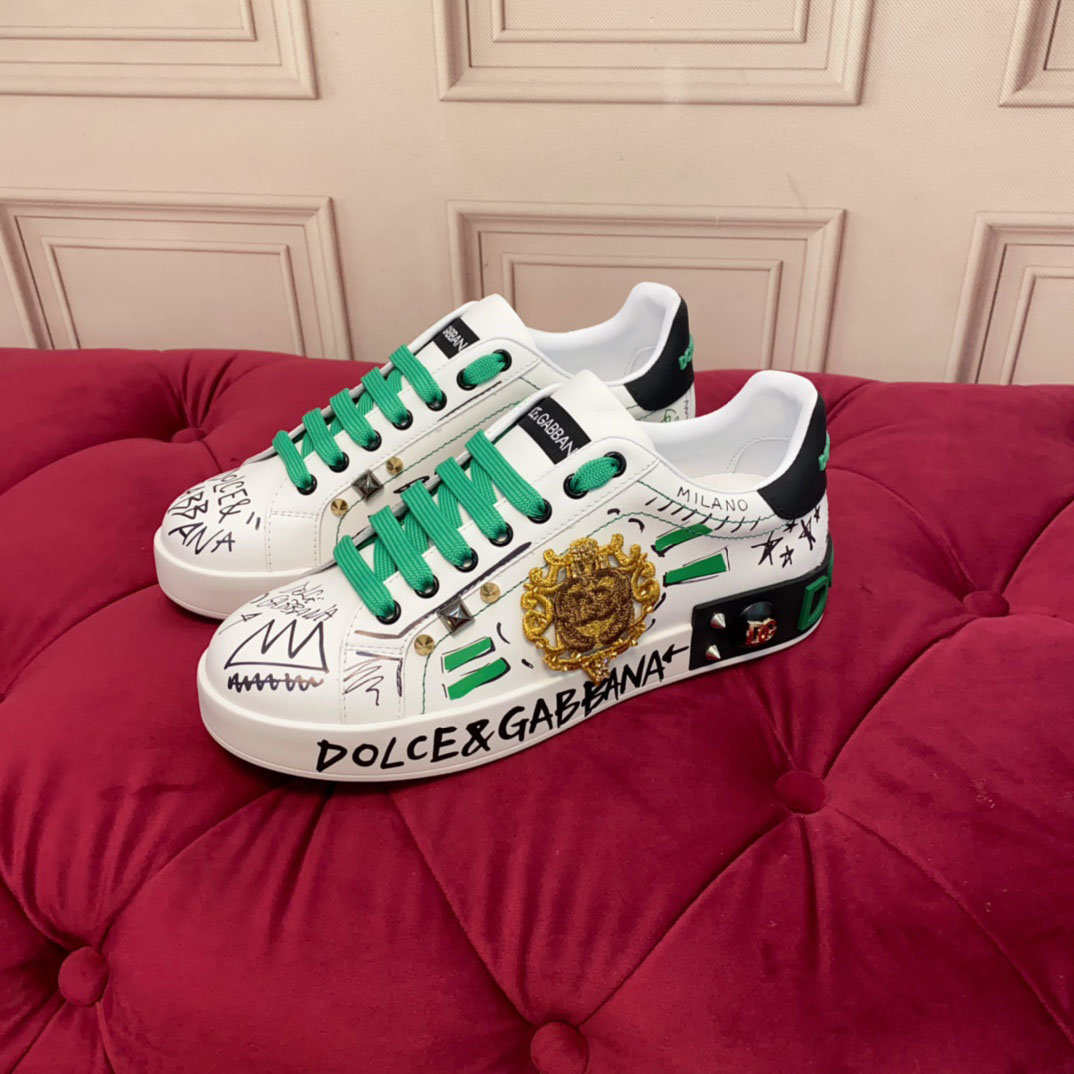 Dolce & Gabbana Logo-Patch Sneakers - DesignerGu