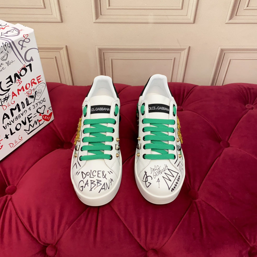 Dolce & Gabbana Logo-Patch Sneakers - DesignerGu