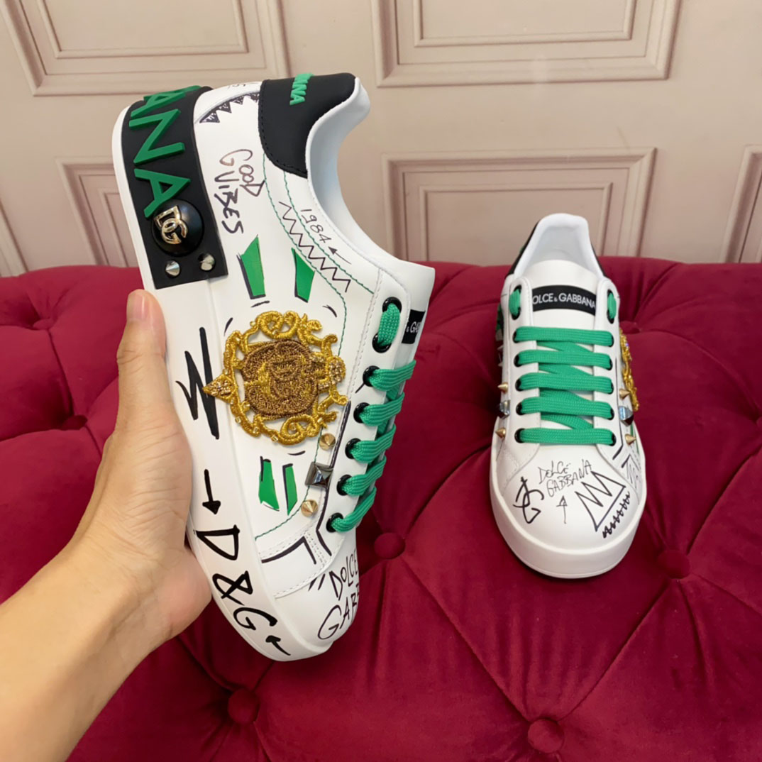 Dolce & Gabbana Logo-Patch Sneakers - DesignerGu
