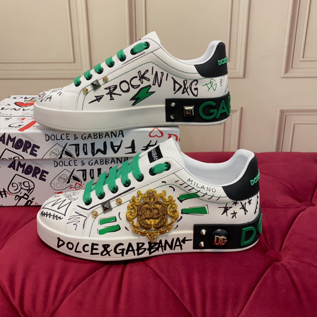 Dolce & Gabbana Logo-Patch Sneakers - DesignerGu