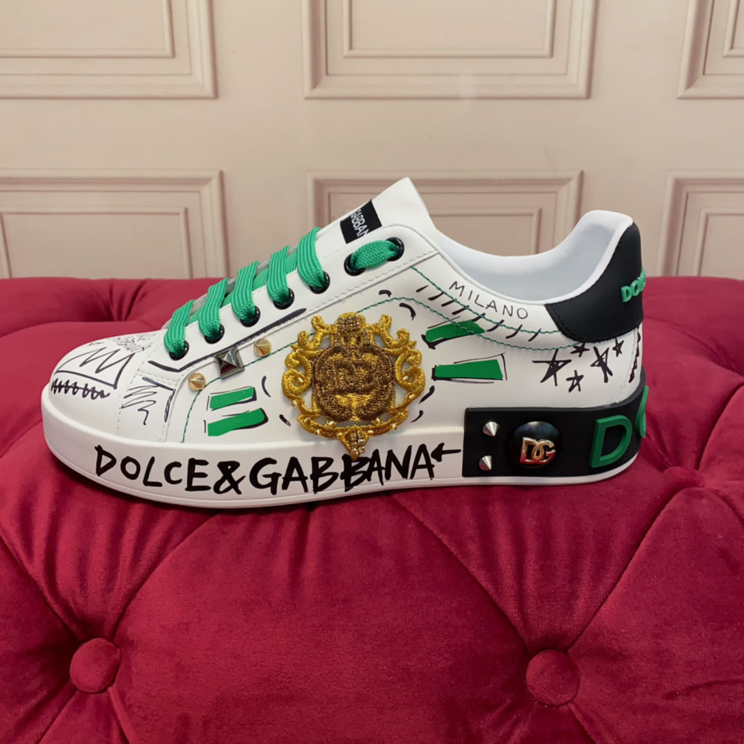 Dolce & Gabbana Logo-Patch Sneakers - DesignerGu