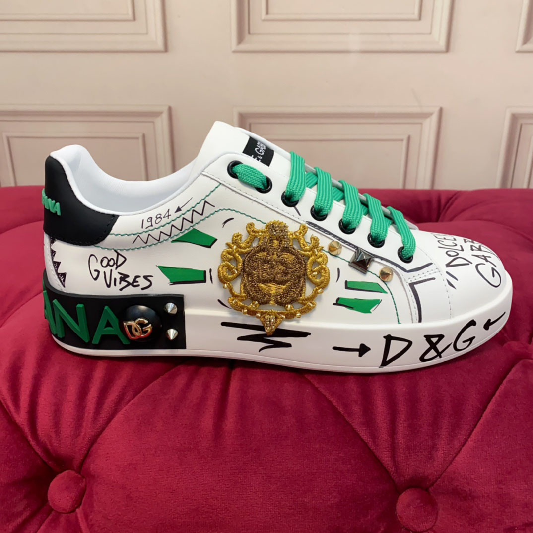 Dolce & Gabbana Logo-Patch Sneakers - DesignerGu