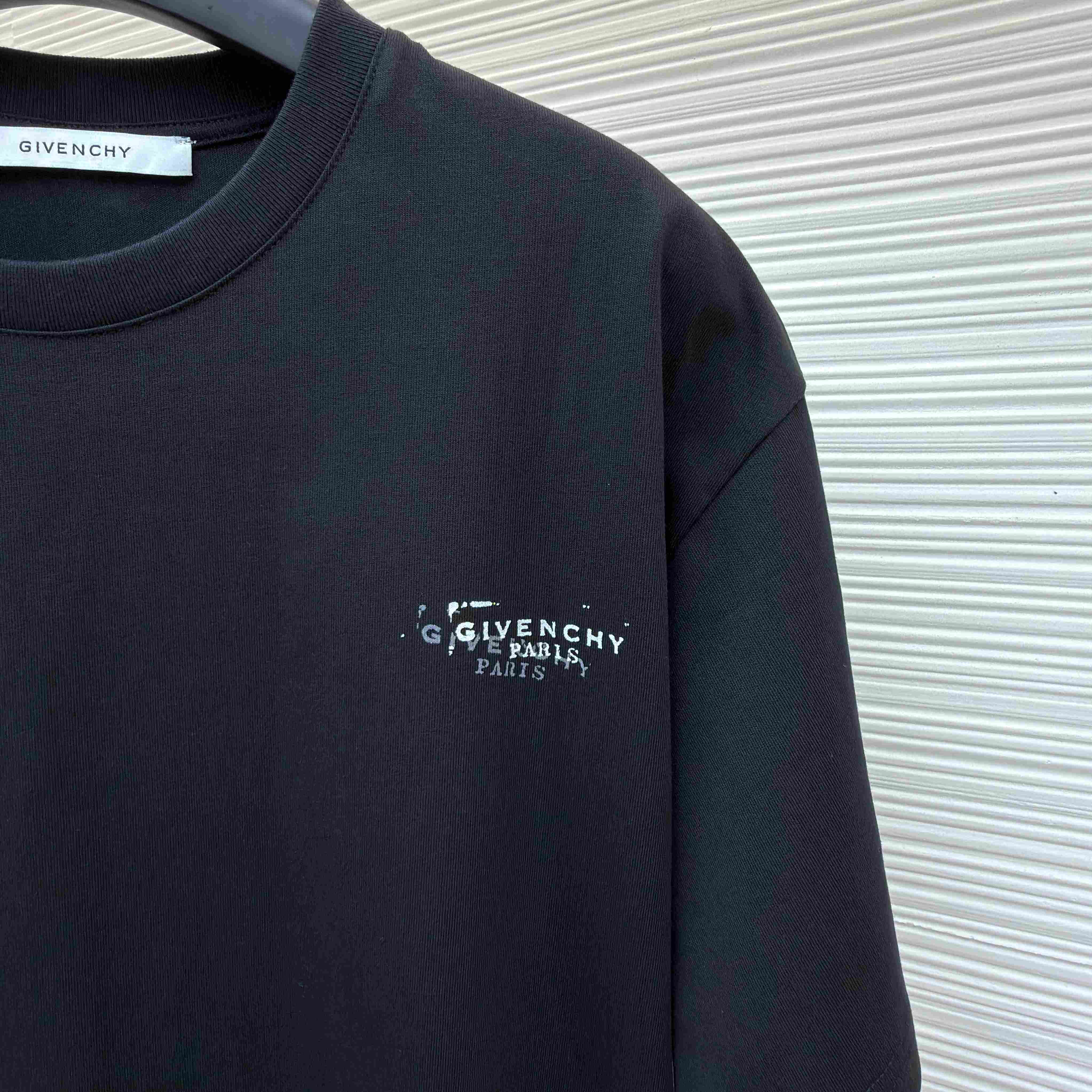 Givenchy Black  Stamp Print T-shirt - DesignerGu