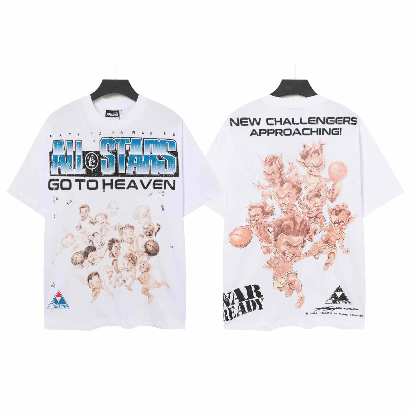 Hellstar All Stars T-Shirt 'White' - DesignerGu