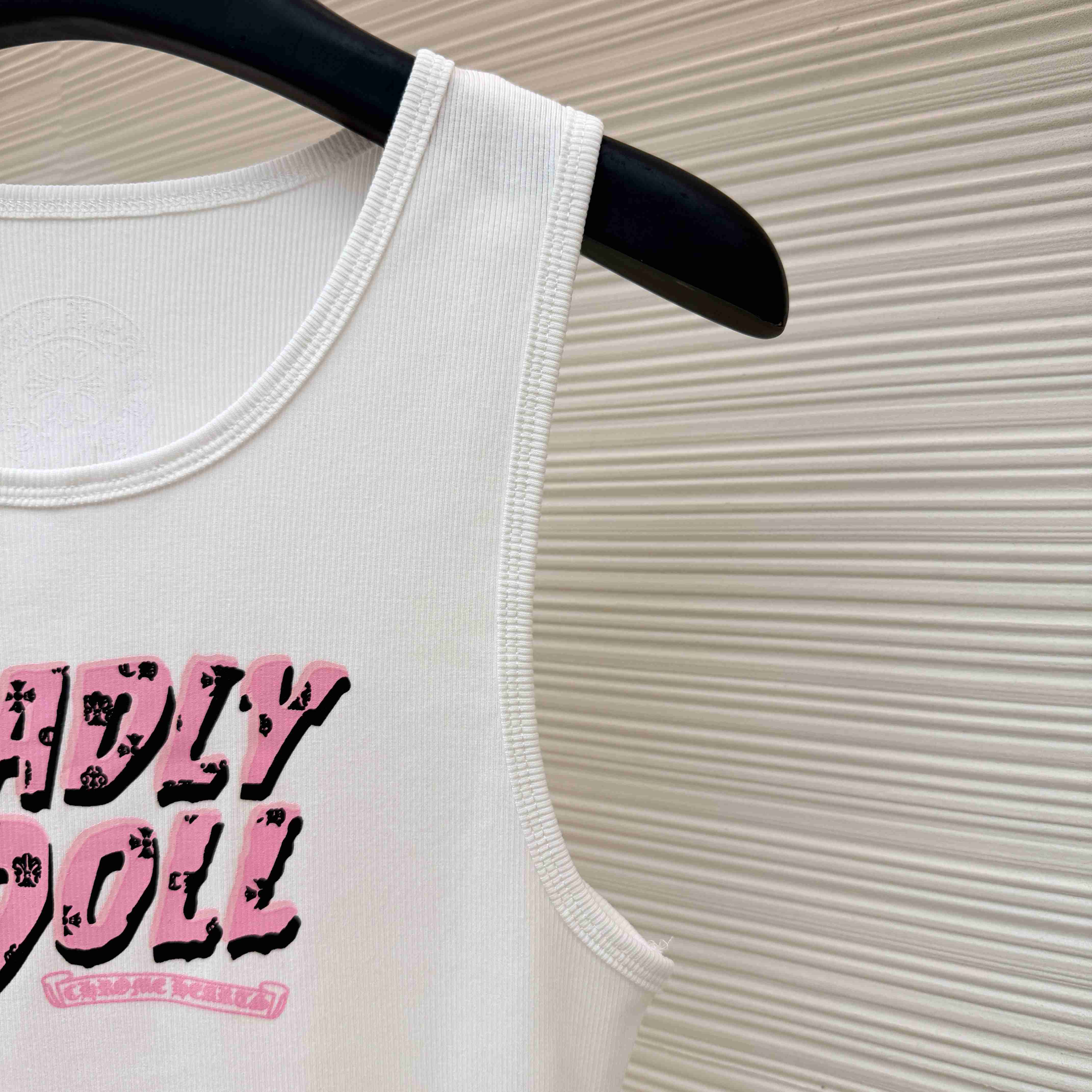 Chrome Hearts White Deadly Doll Rib Tank Top - DesignerGu