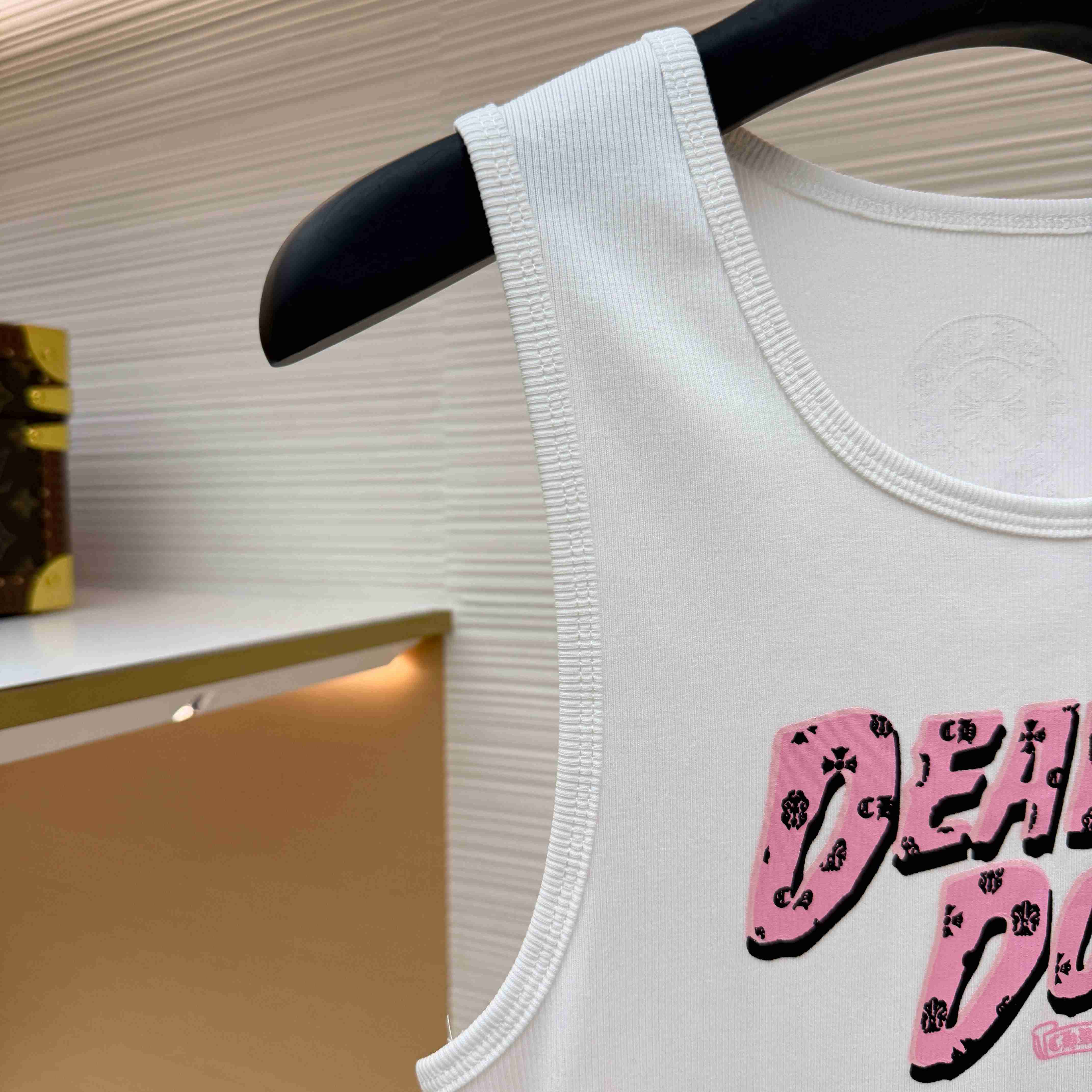 Chrome Hearts White Deadly Doll Rib Tank Top - DesignerGu