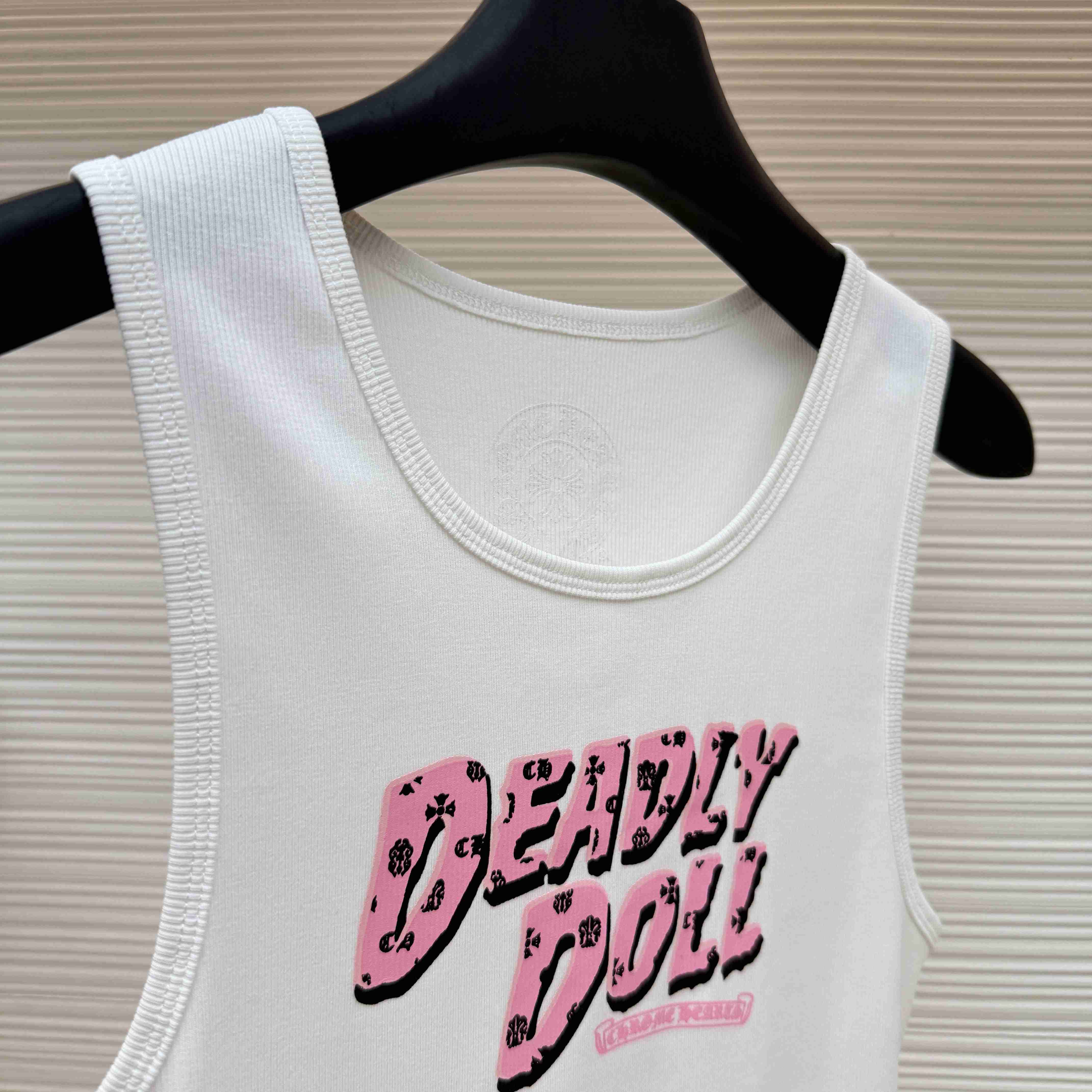 Chrome Hearts White Deadly Doll Rib Tank Top - DesignerGu