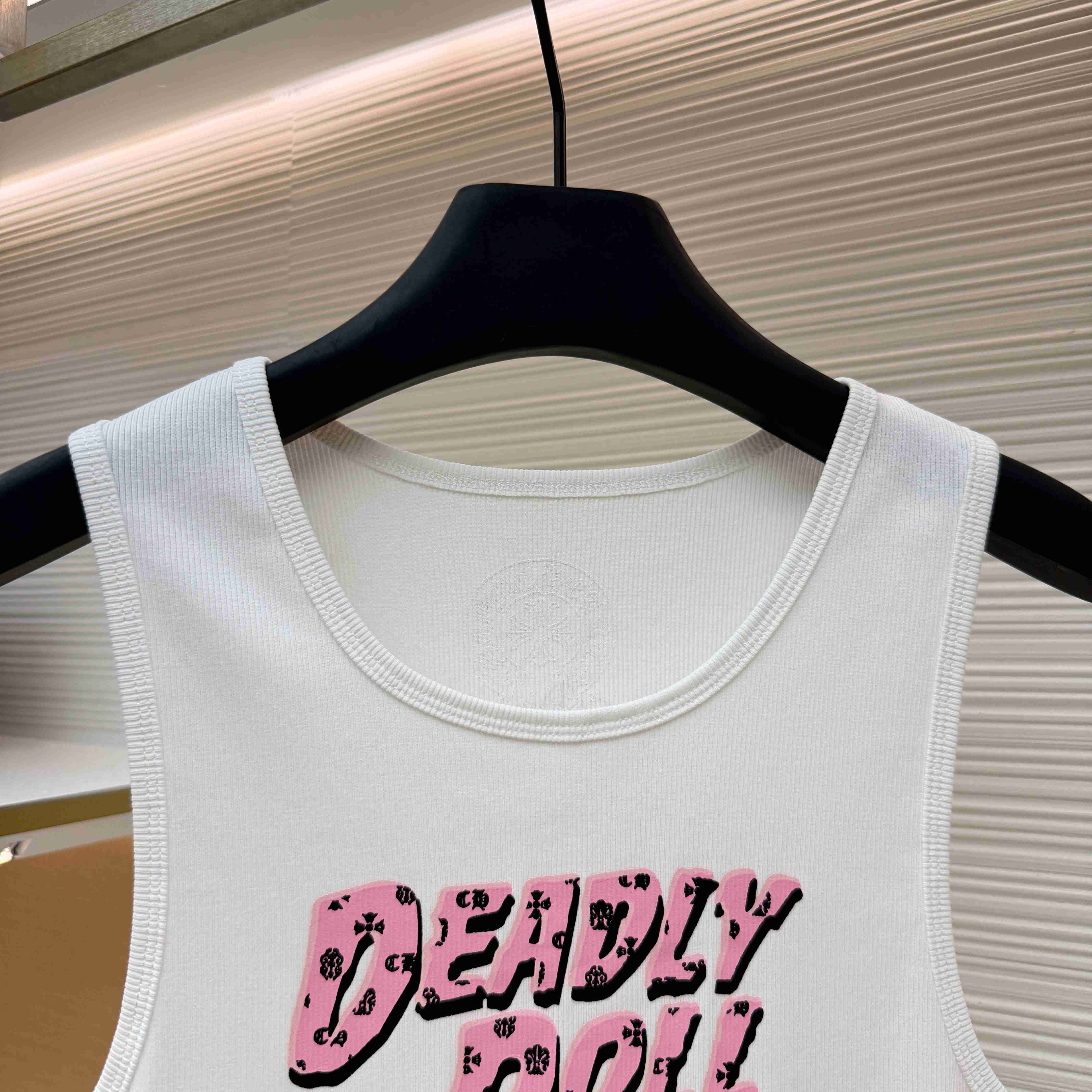 Chrome Hearts White Deadly Doll Rib Tank Top - DesignerGu