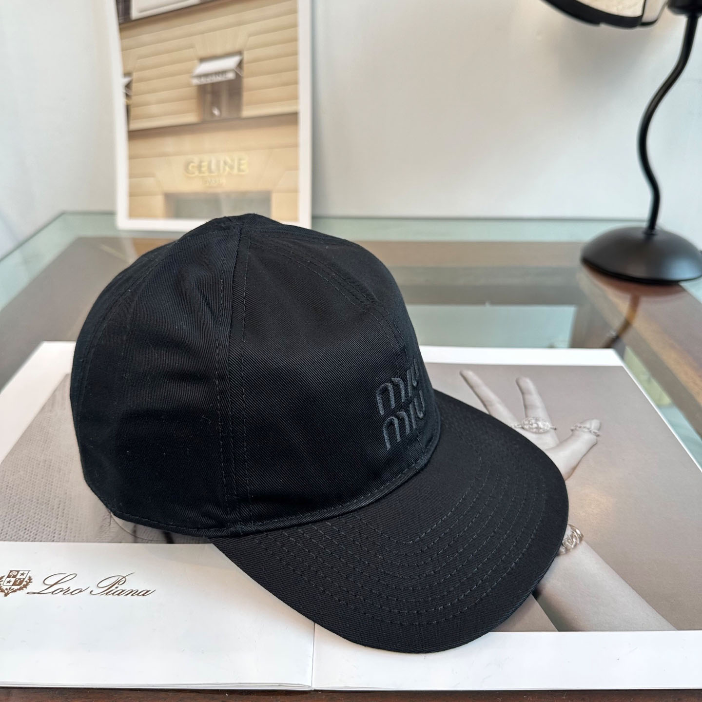Miu Miu Denim Baseball Cap - DesignerGu
