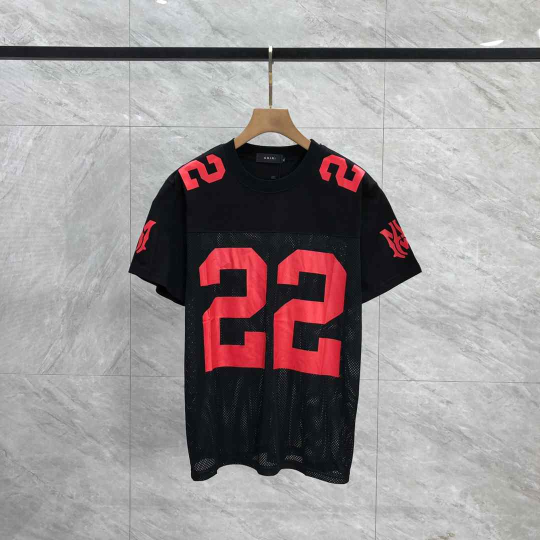 AMIRI Black & Red '22' T-Shirt - DesignerGu
