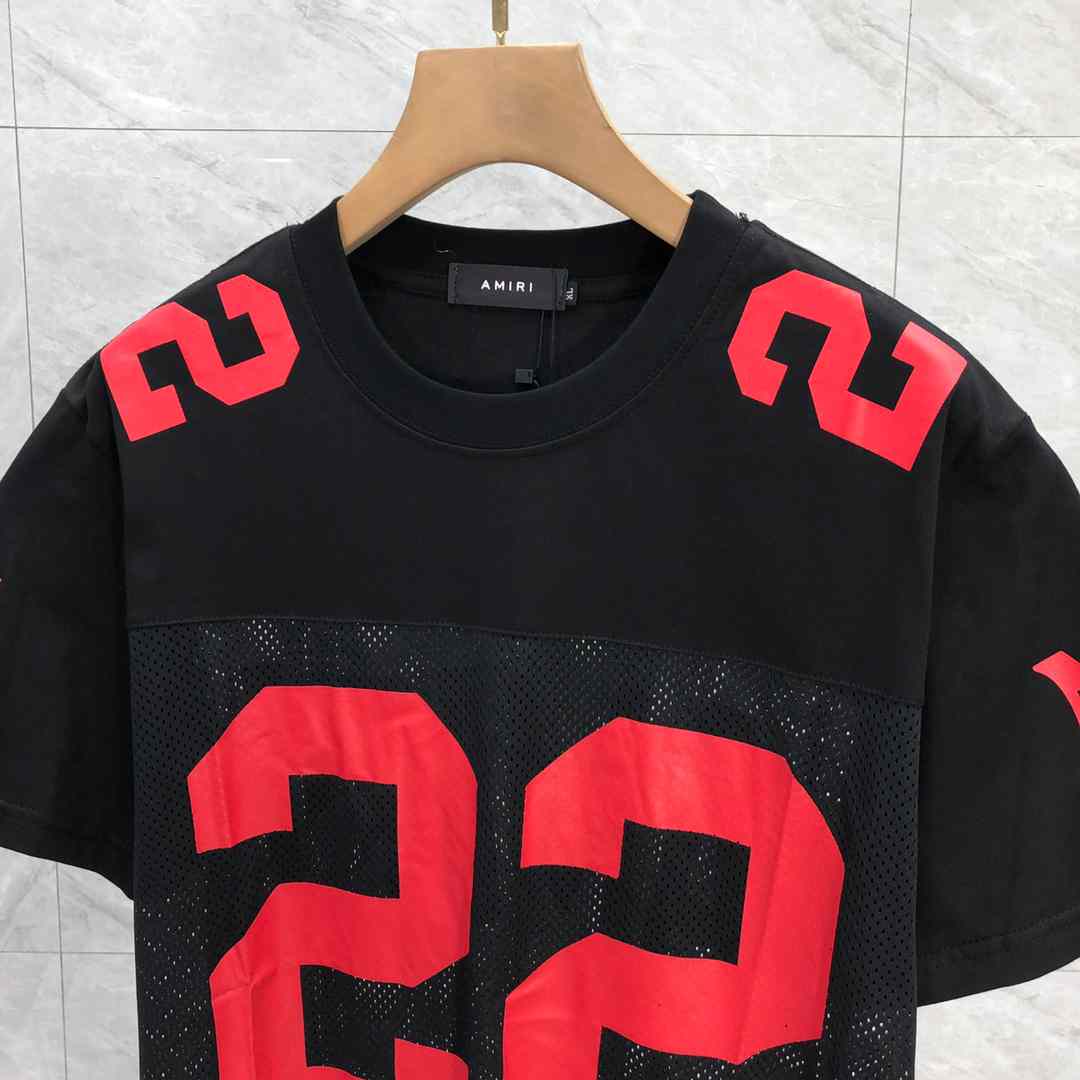 AMIRI Black & Red '22' T-Shirt - DesignerGu