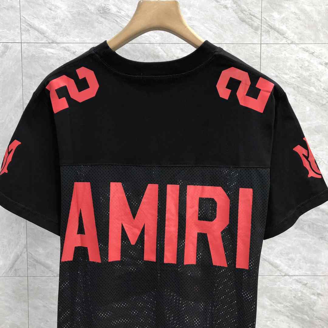 AMIRI Black & Red '22' T-Shirt - DesignerGu