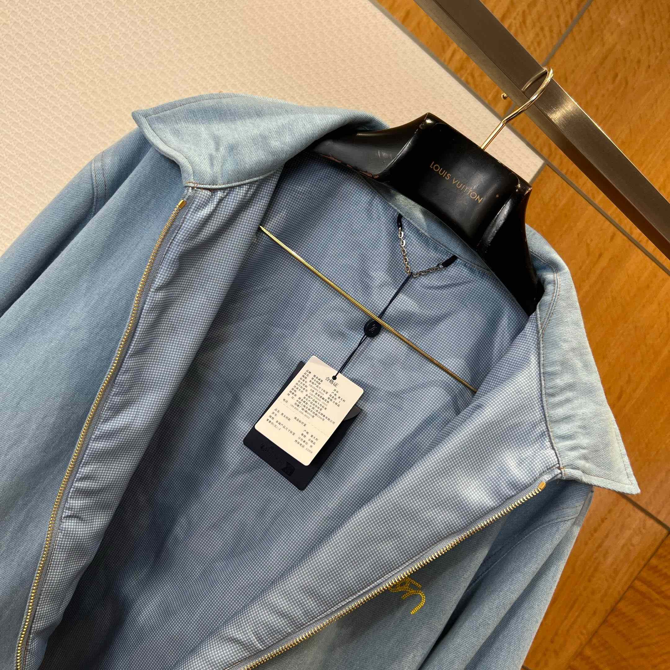 Louis Vuitton Embroidered Signature Denim Workwear Blouson  - DesignerGu